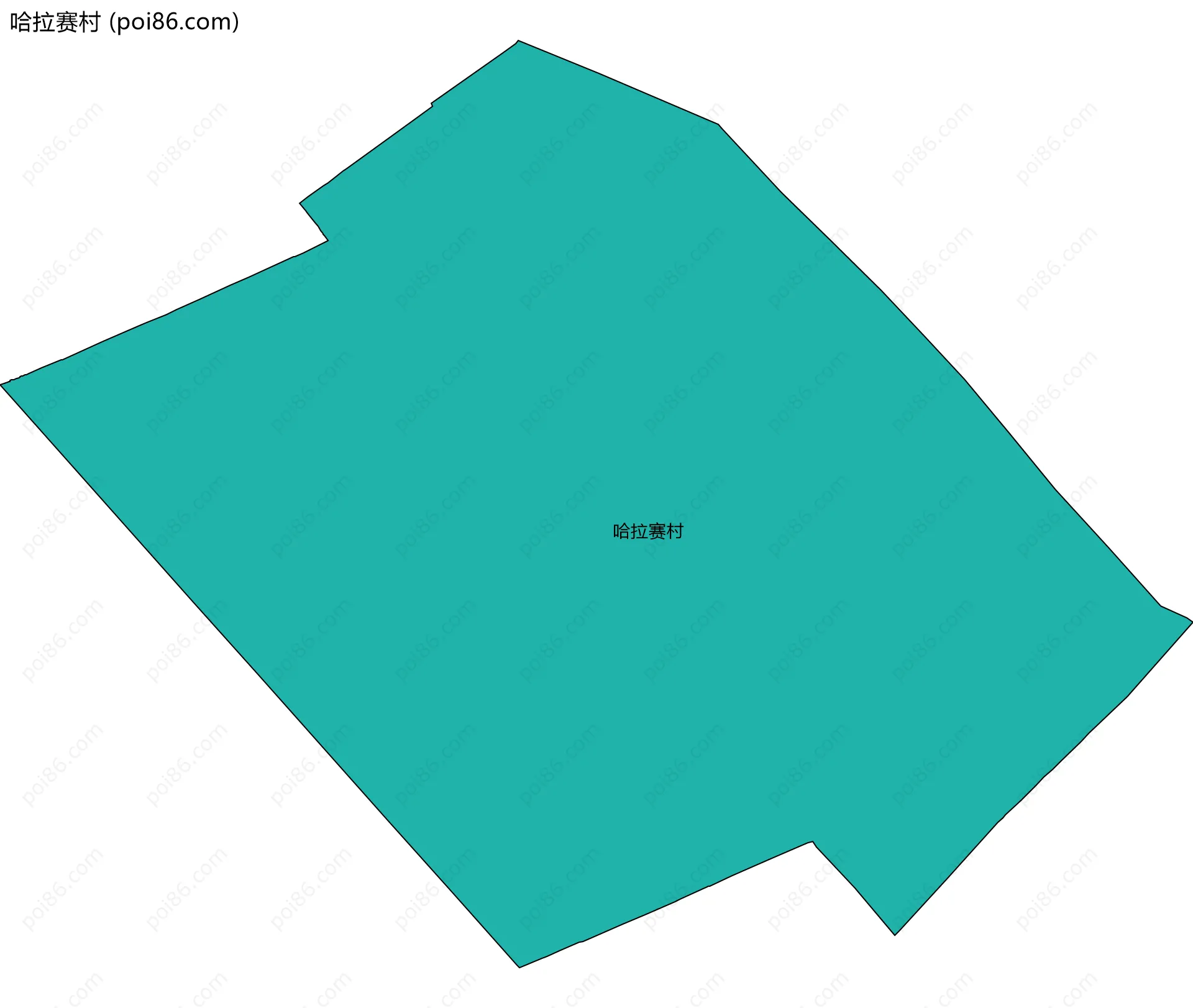 哈拉赛村边界地图