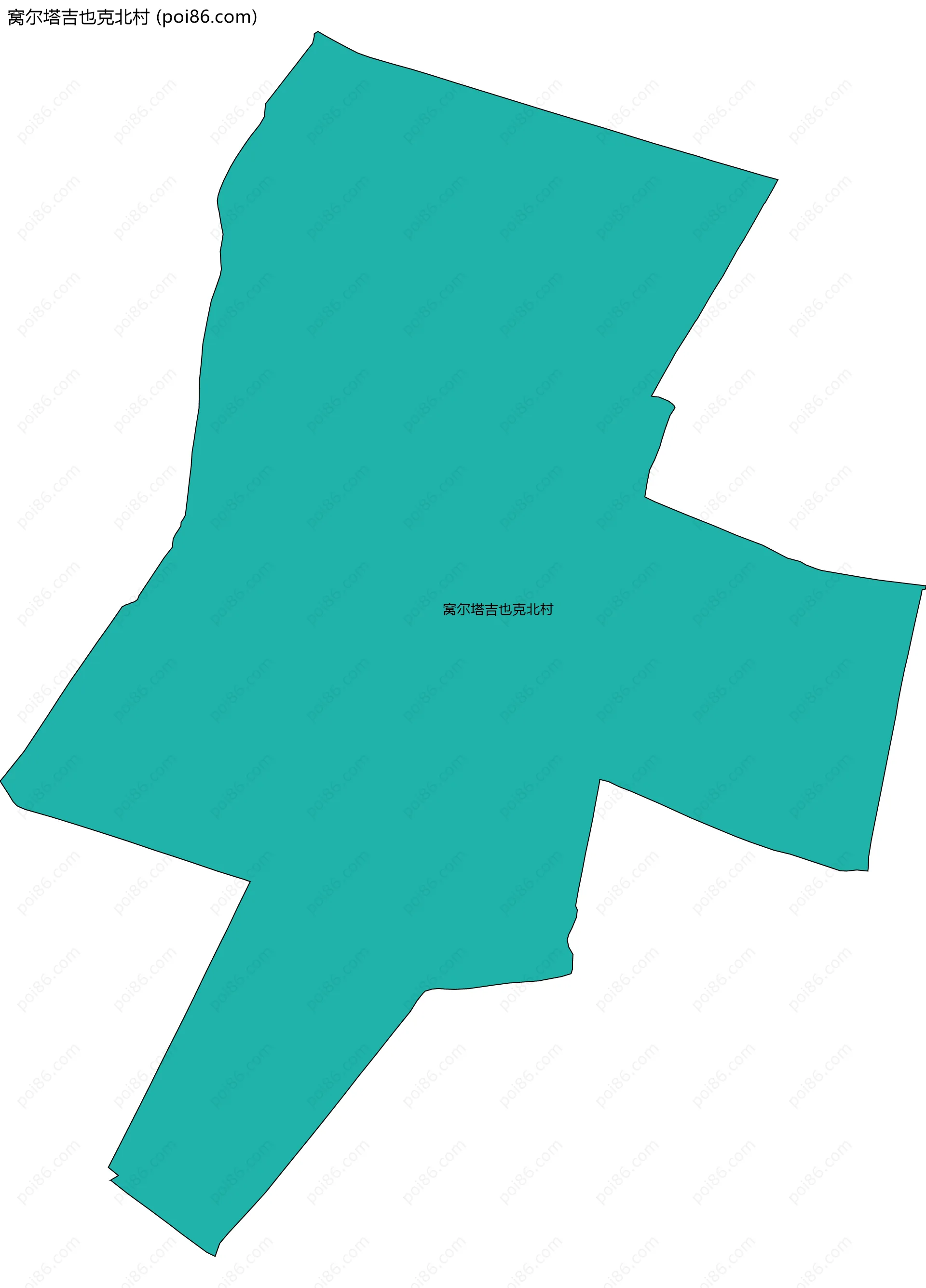窝尔塔吉也克北村边界地图