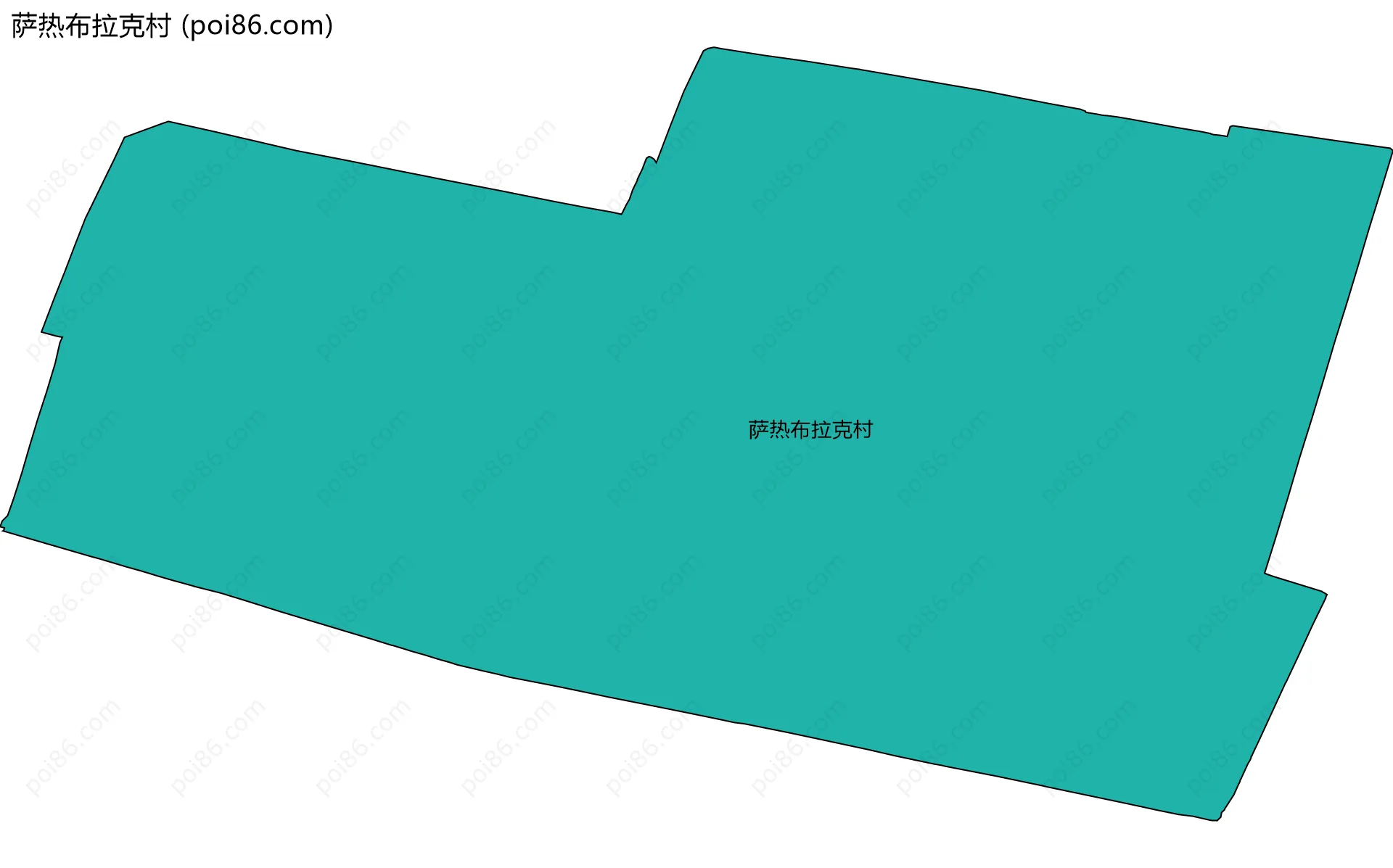 萨热布拉克村边界地图
