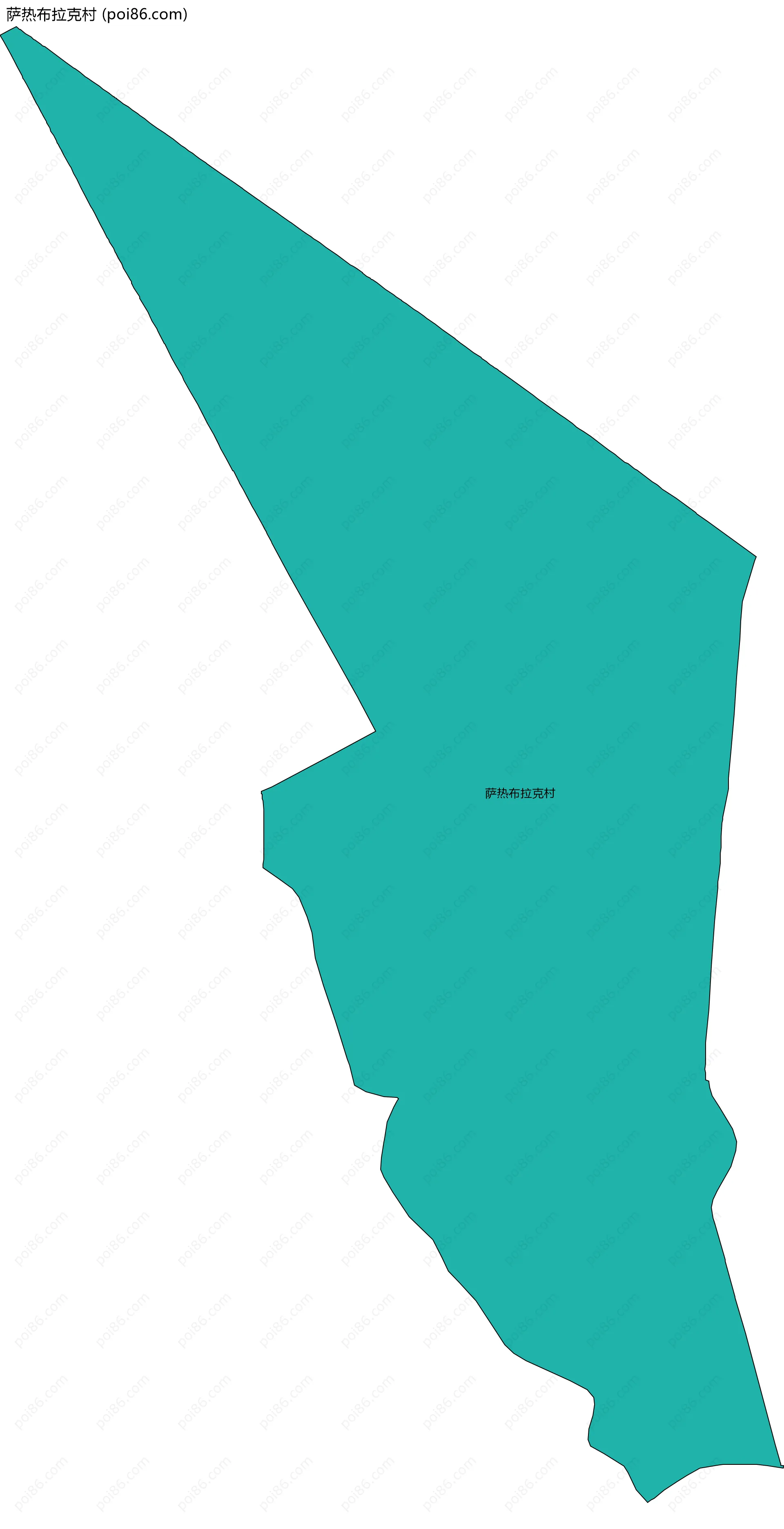 萨热布拉克村边界地图