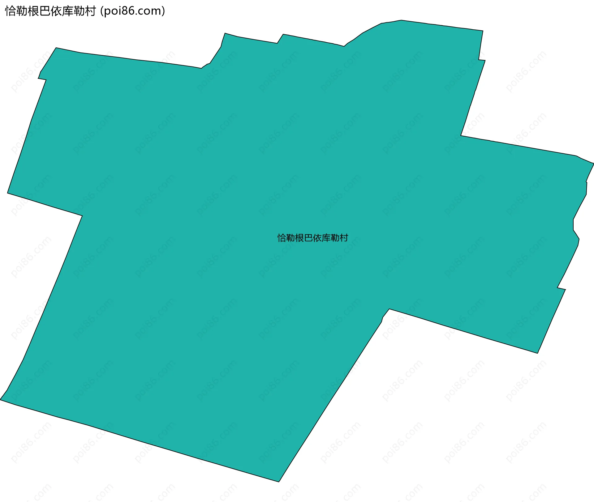恰勒根巴依库勒村边界地图