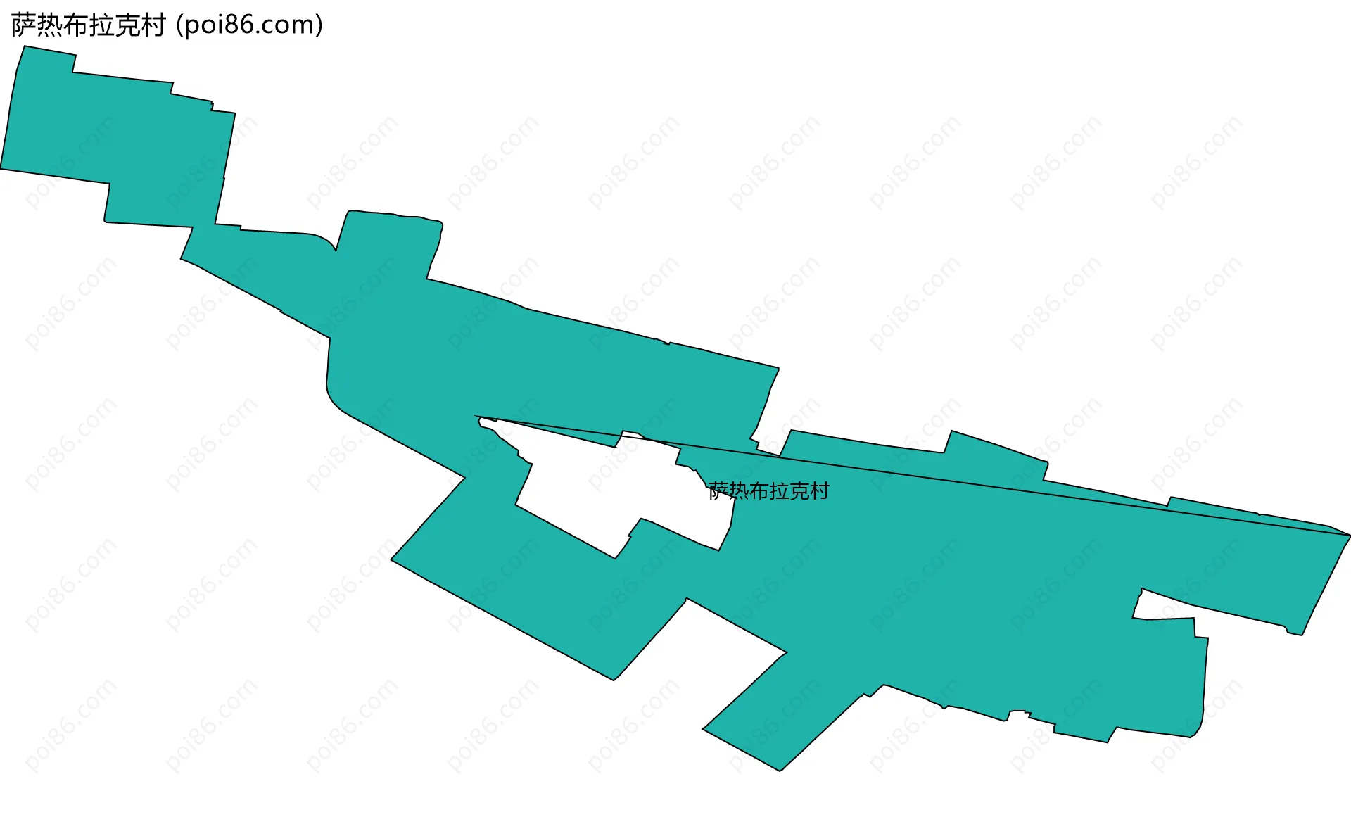 萨热布拉克村边界地图