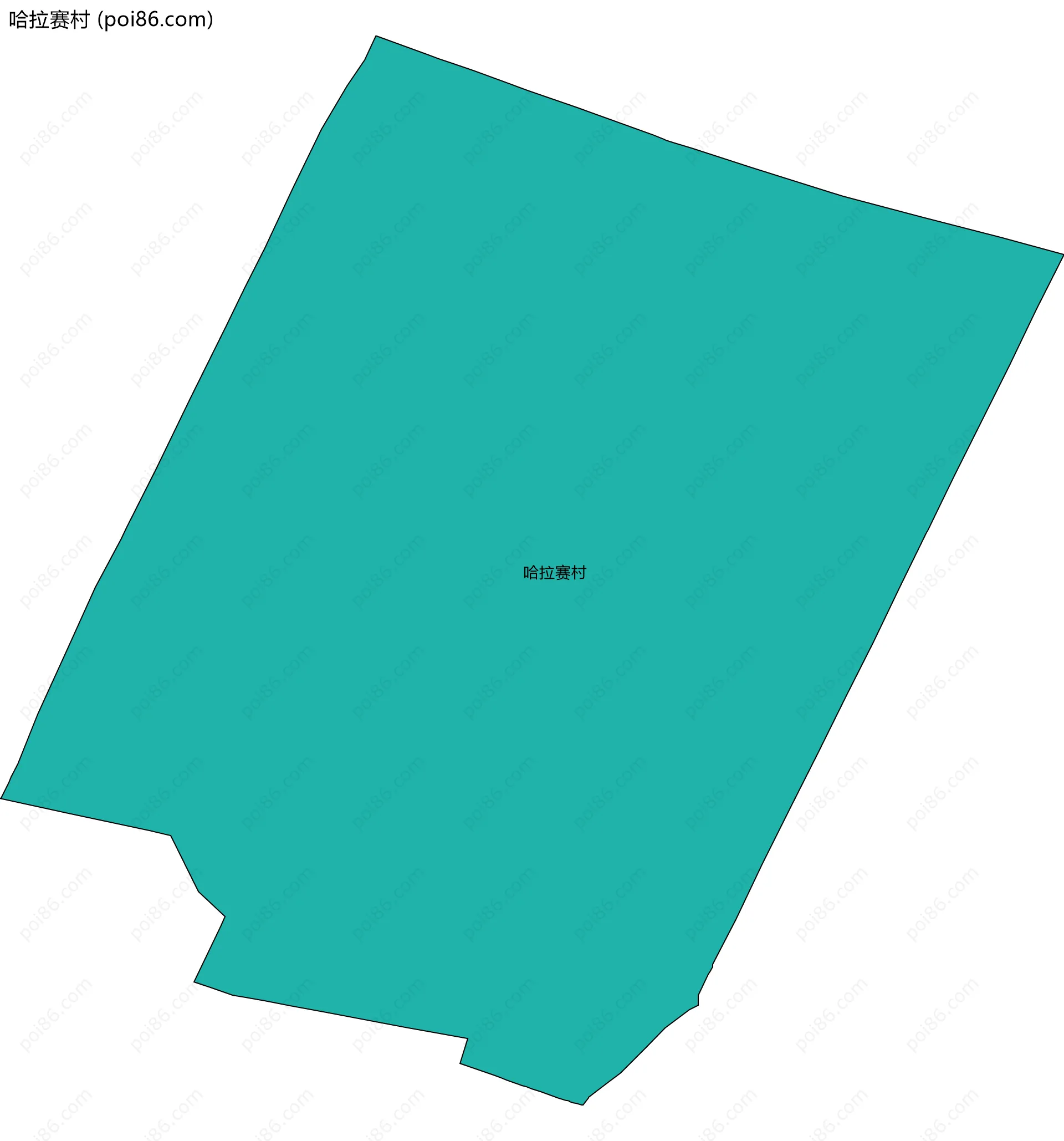 哈拉赛村边界地图