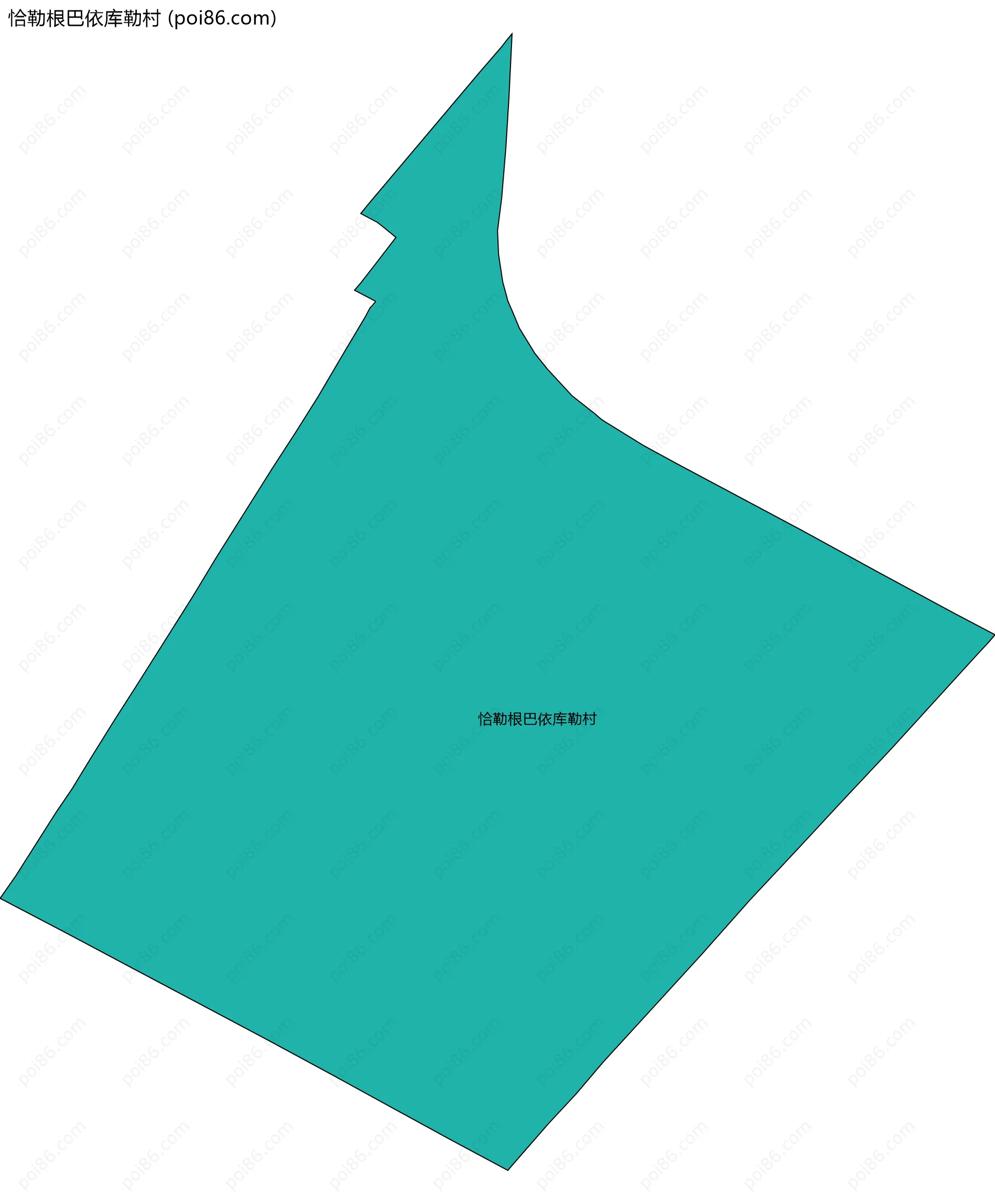 恰勒根巴依库勒村边界地图