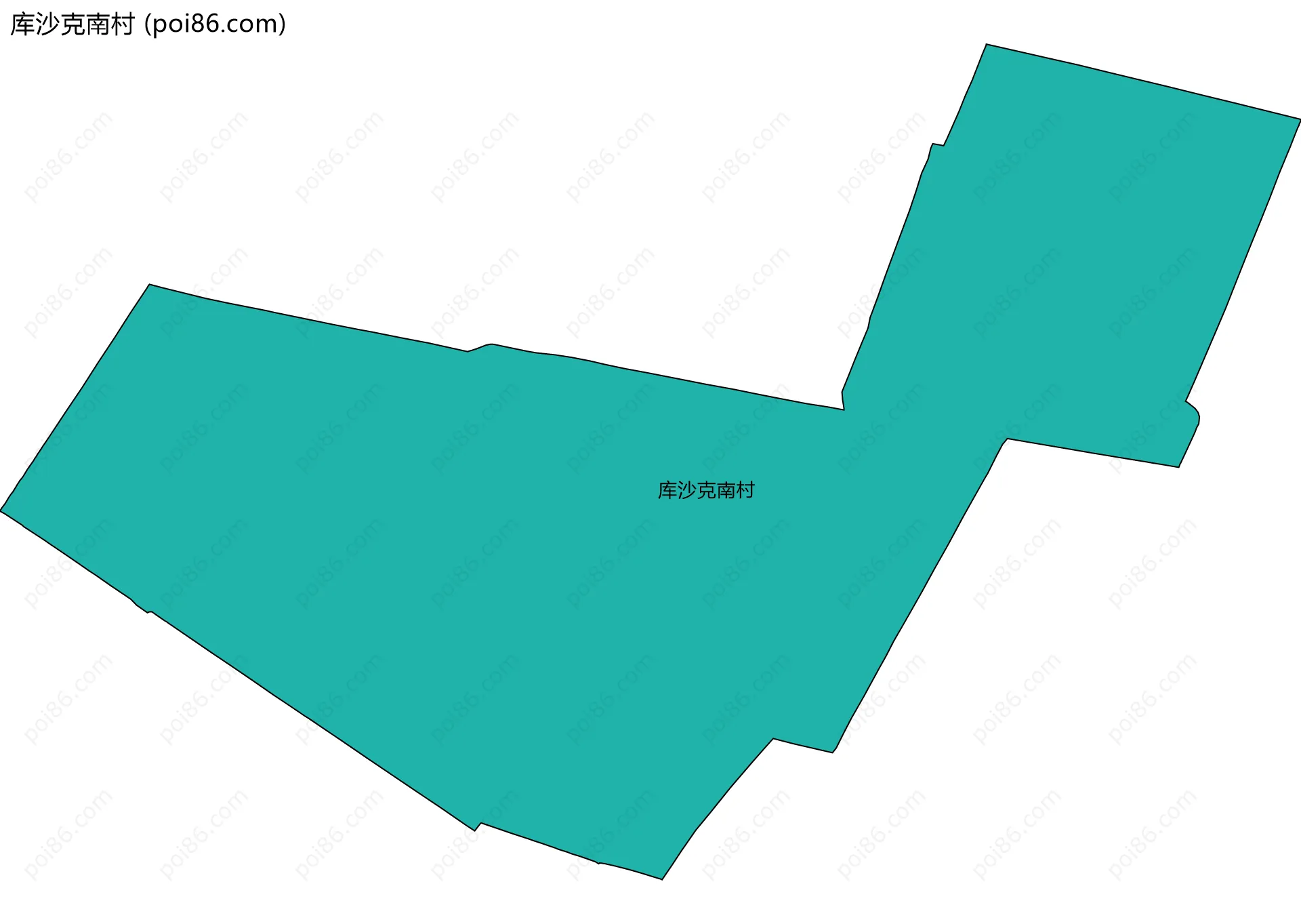 库沙克南村边界地图