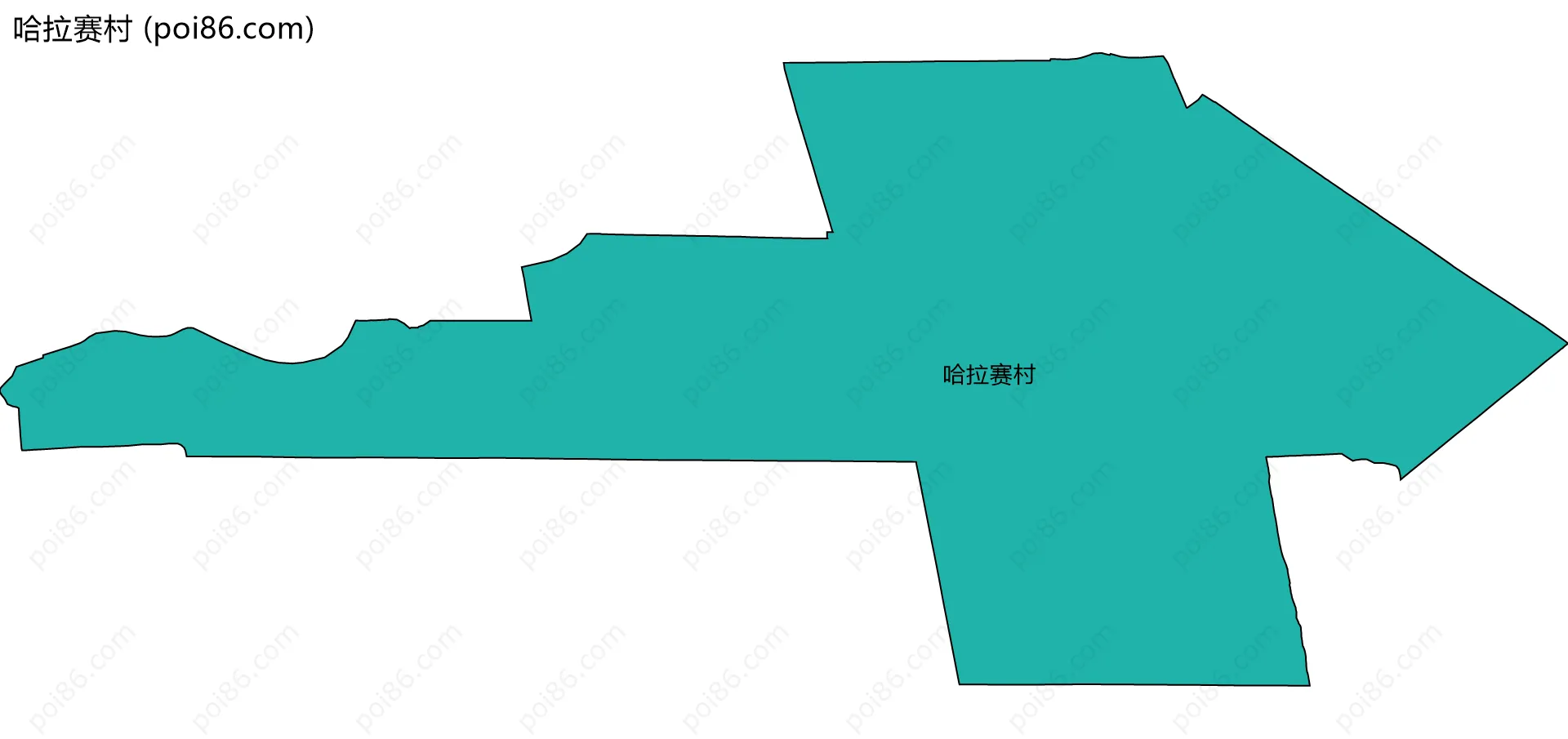 哈拉赛村边界地图