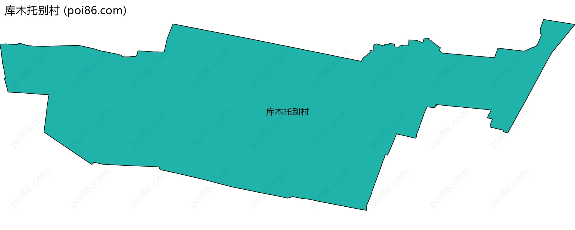 库木托别村边界地图