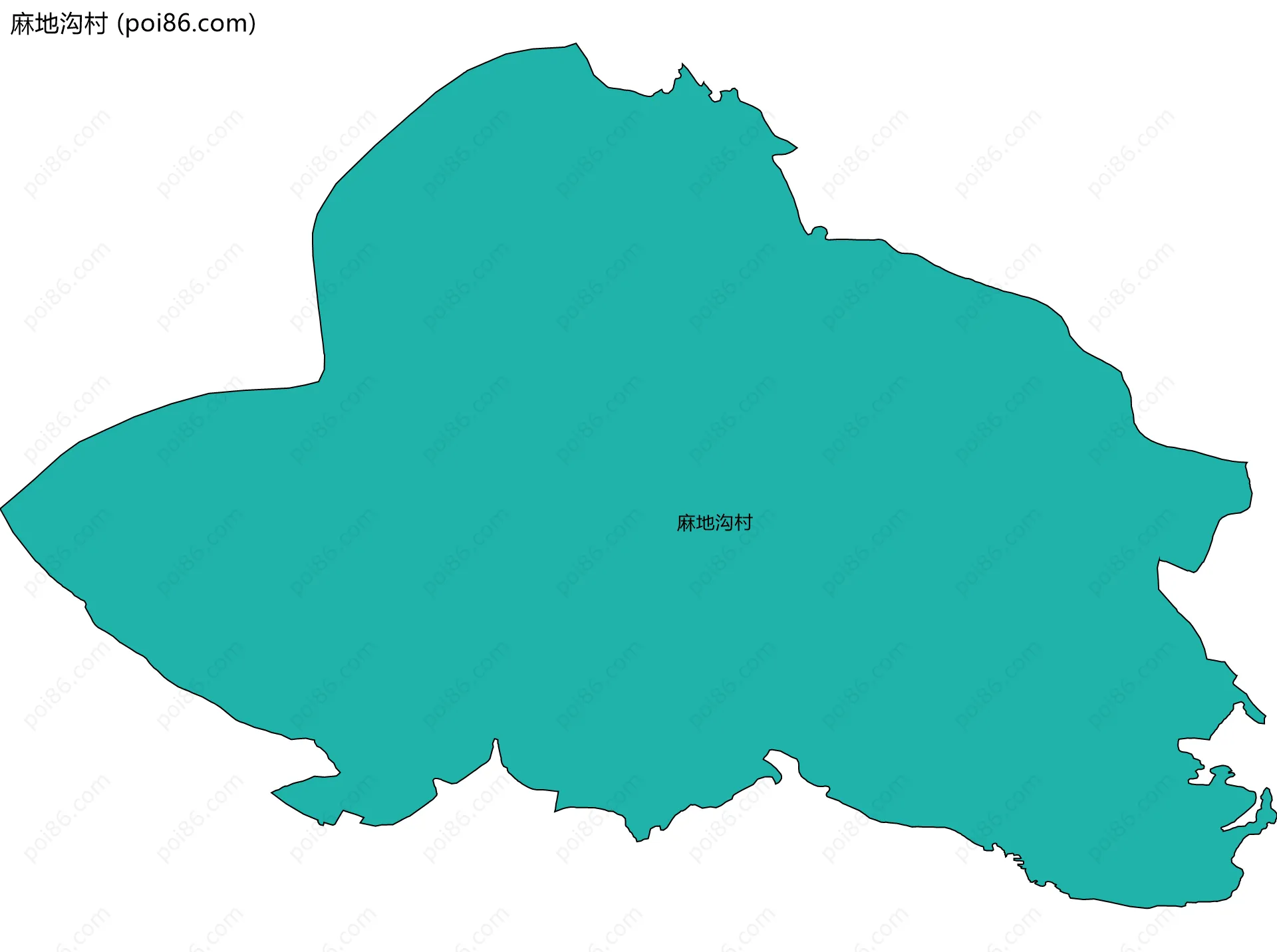 麻地沟村边界地图