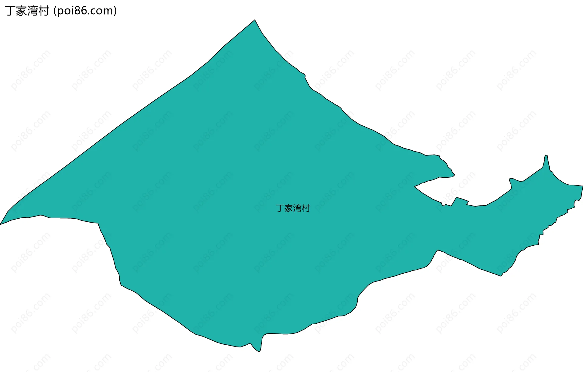 丁家湾村边界地图