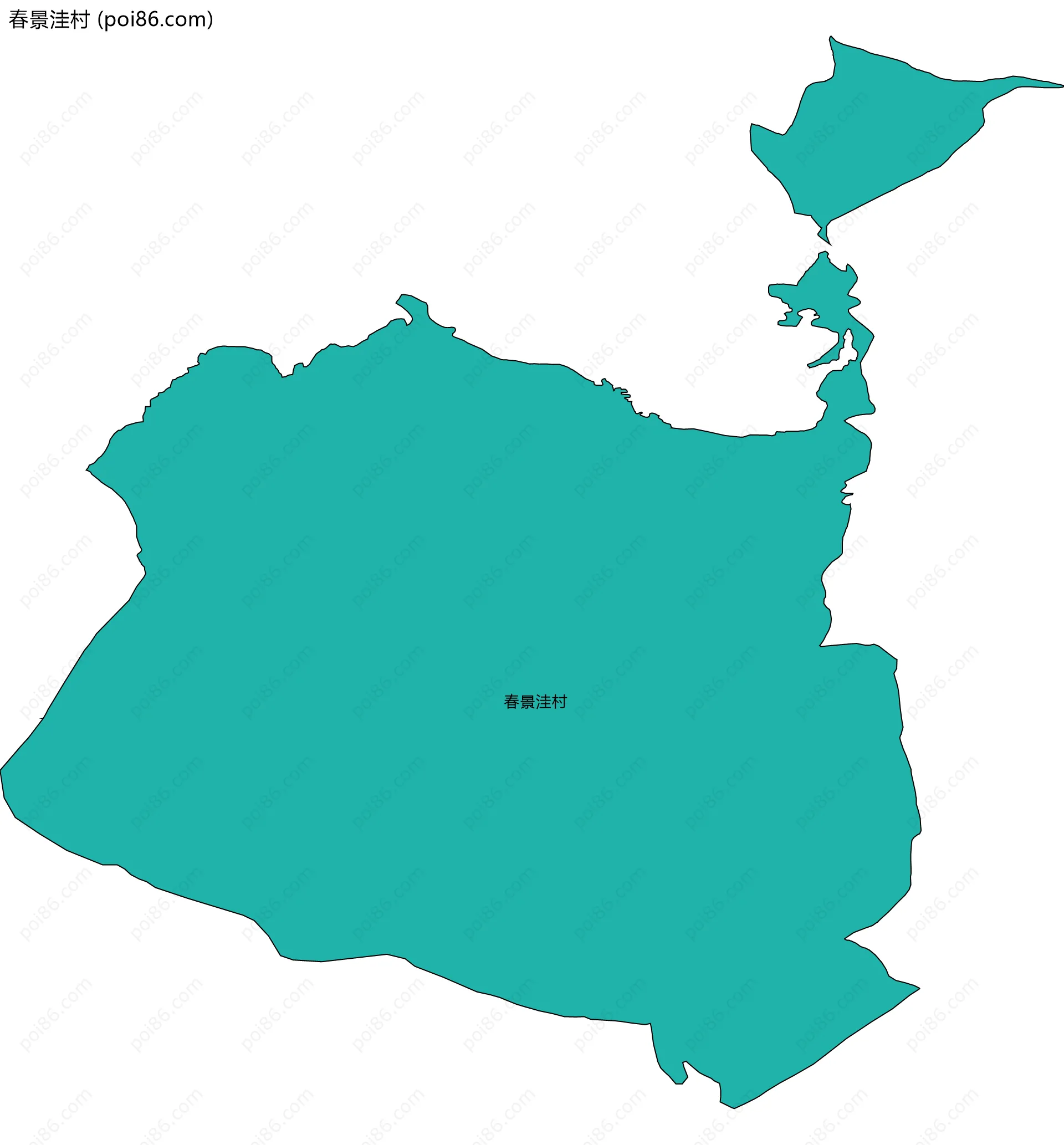 春景洼村边界地图