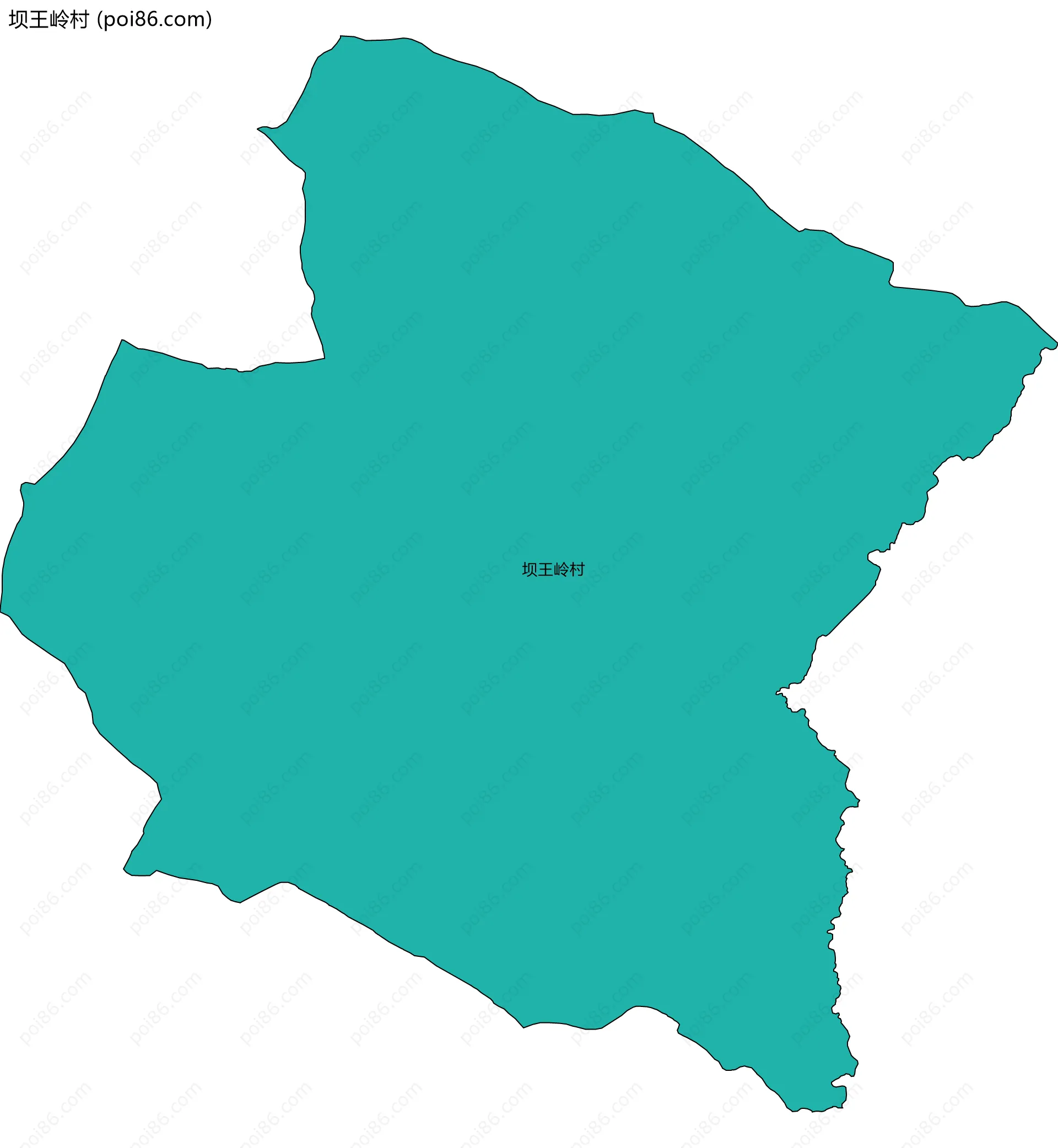 坝王岭村边界地图
