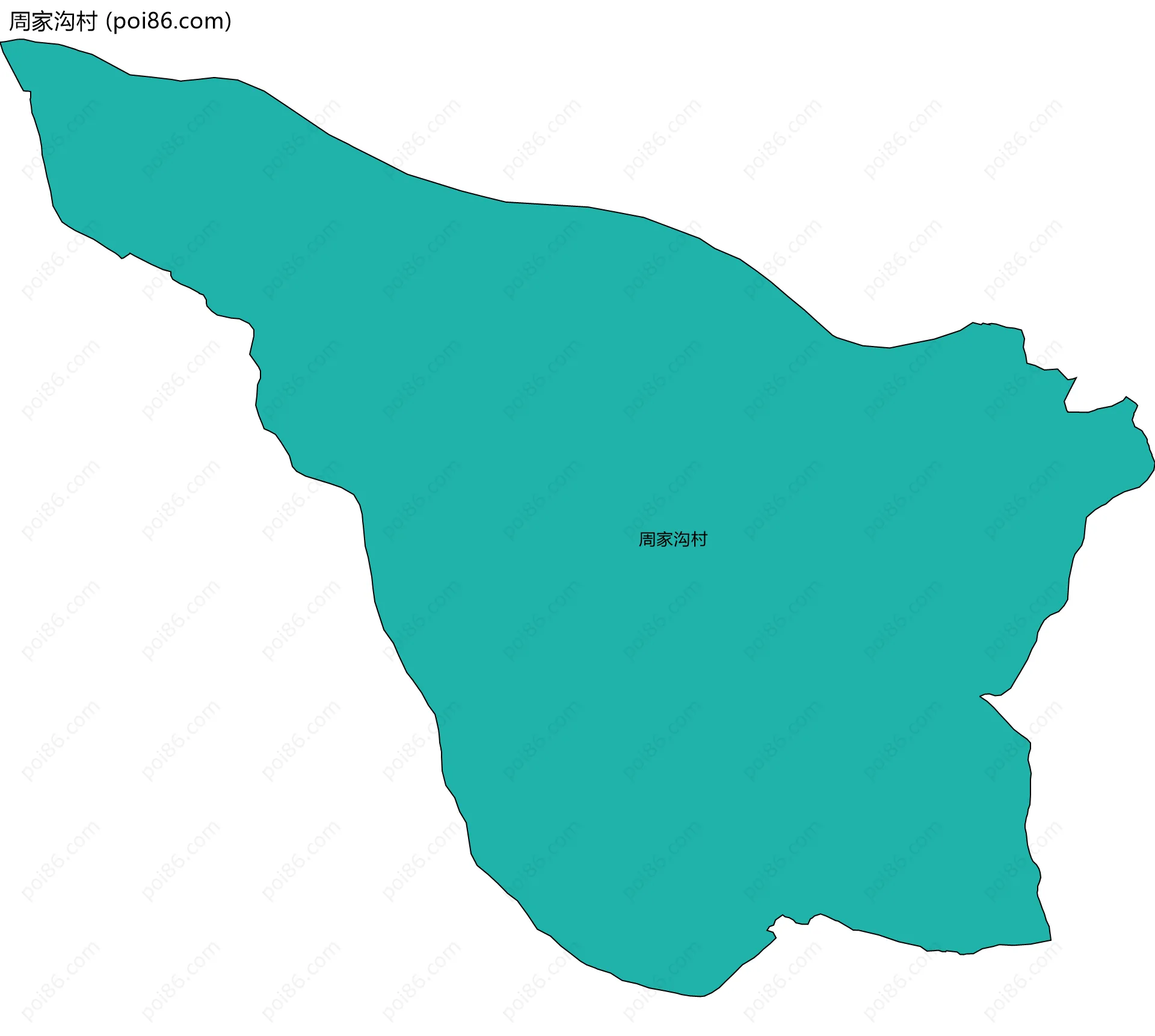 周家沟村边界地图