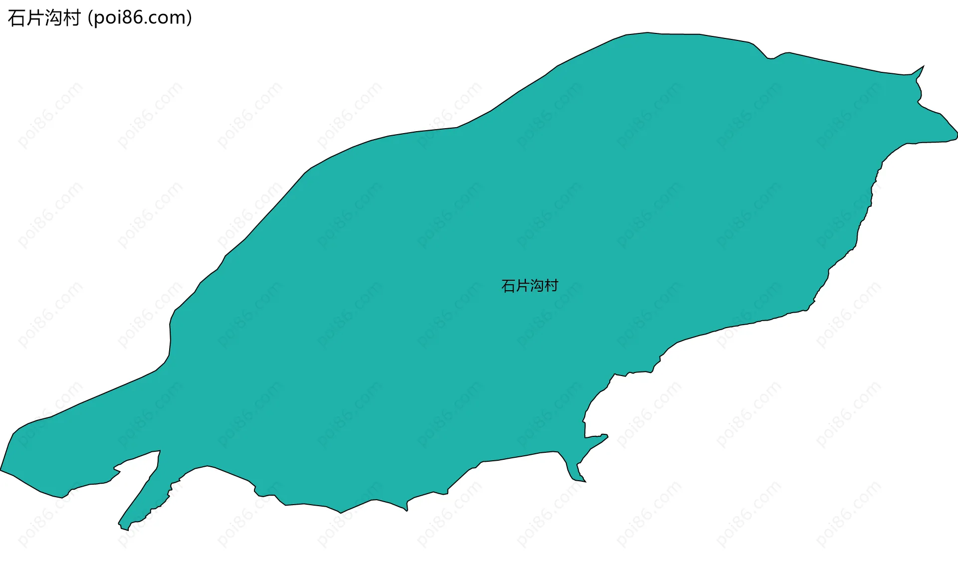 石片沟村边界地图