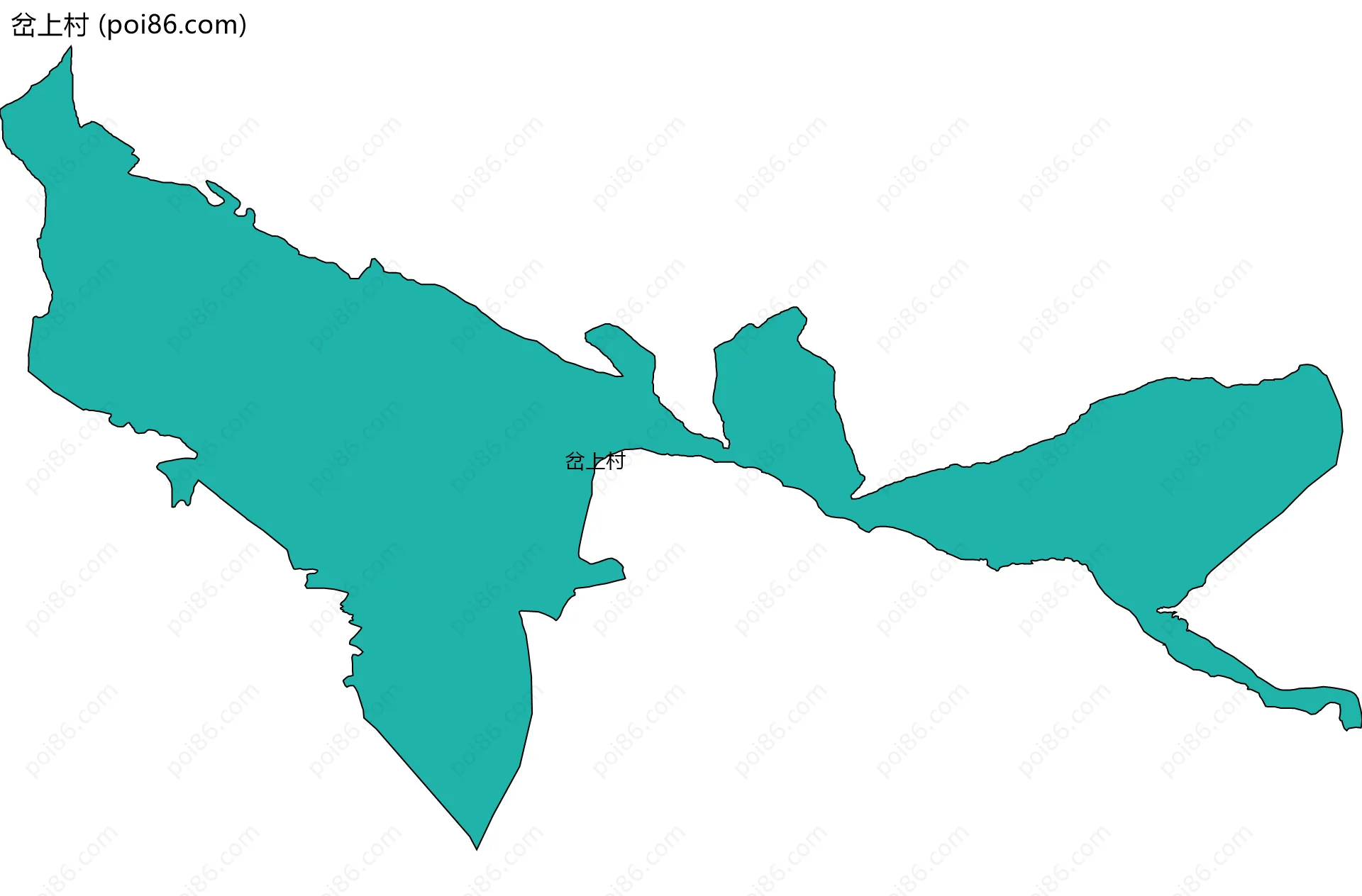 岔上村边界地图