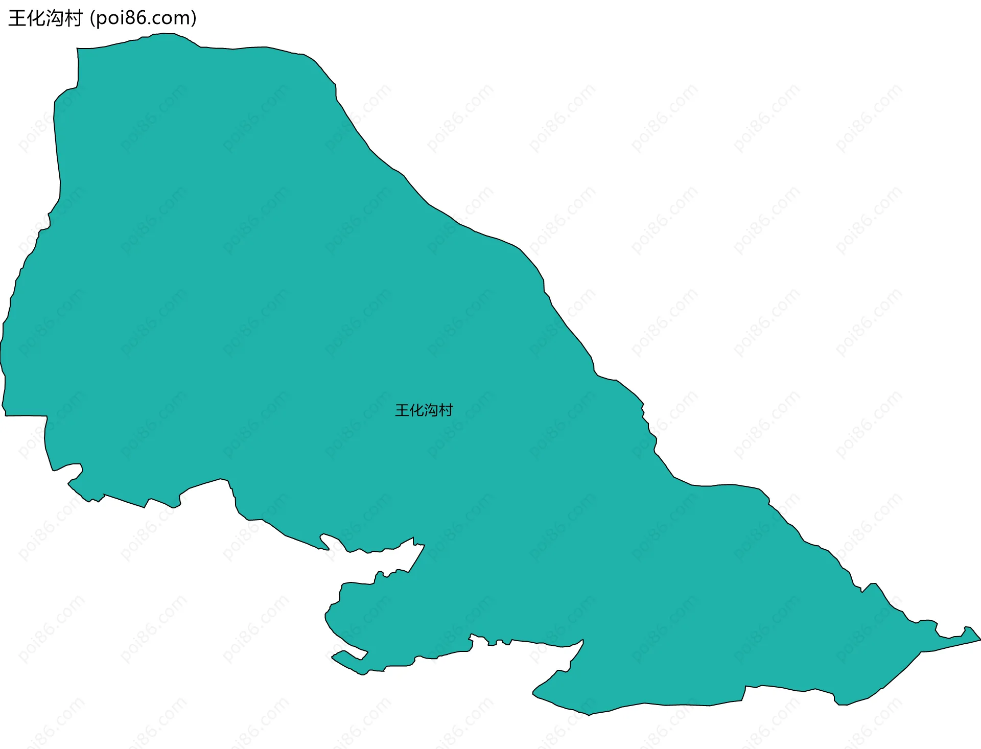 王化沟村边界地图
