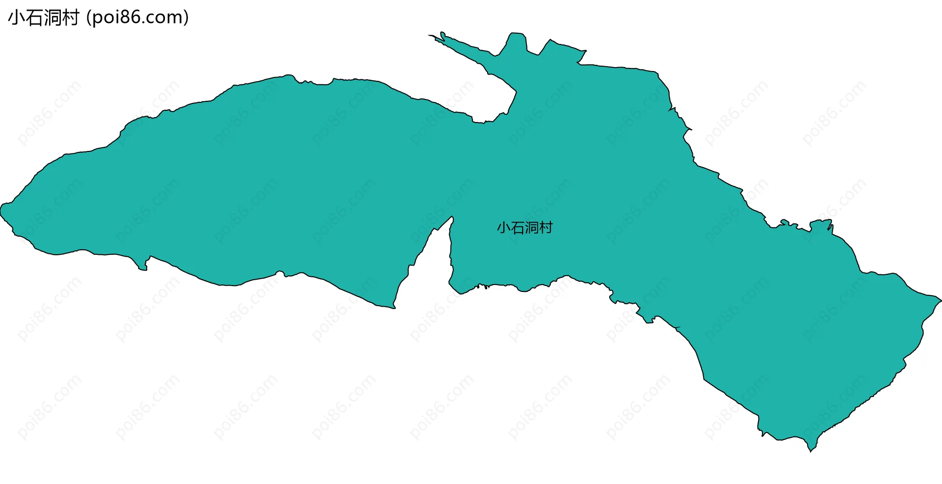 小石洞村边界地图