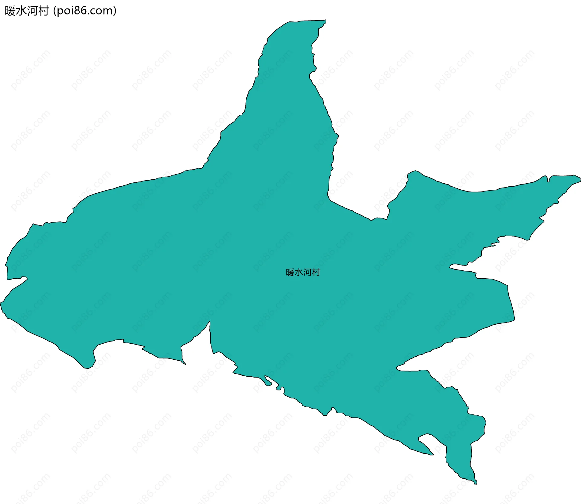 暖水河村边界地图