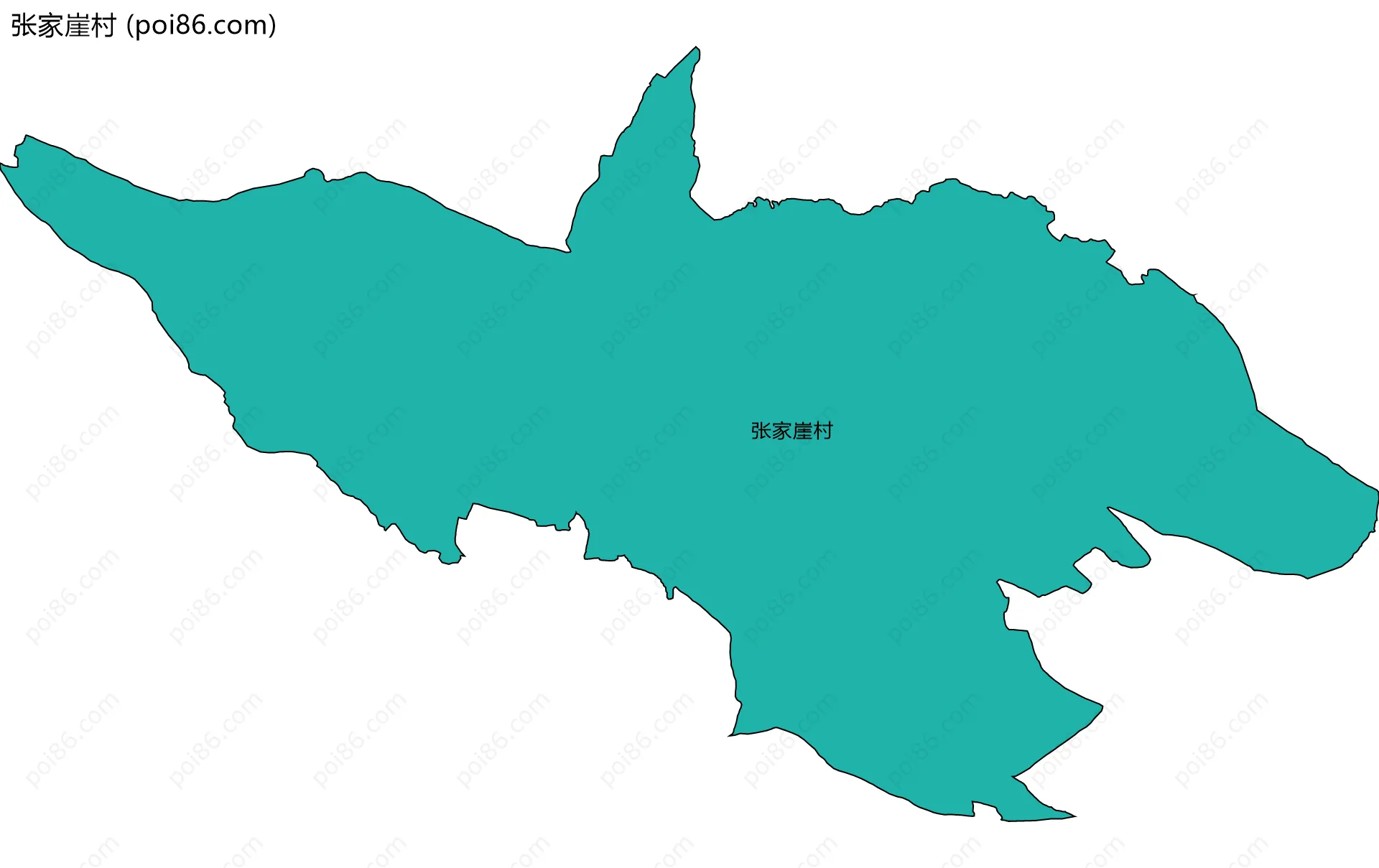 张家崖村边界地图