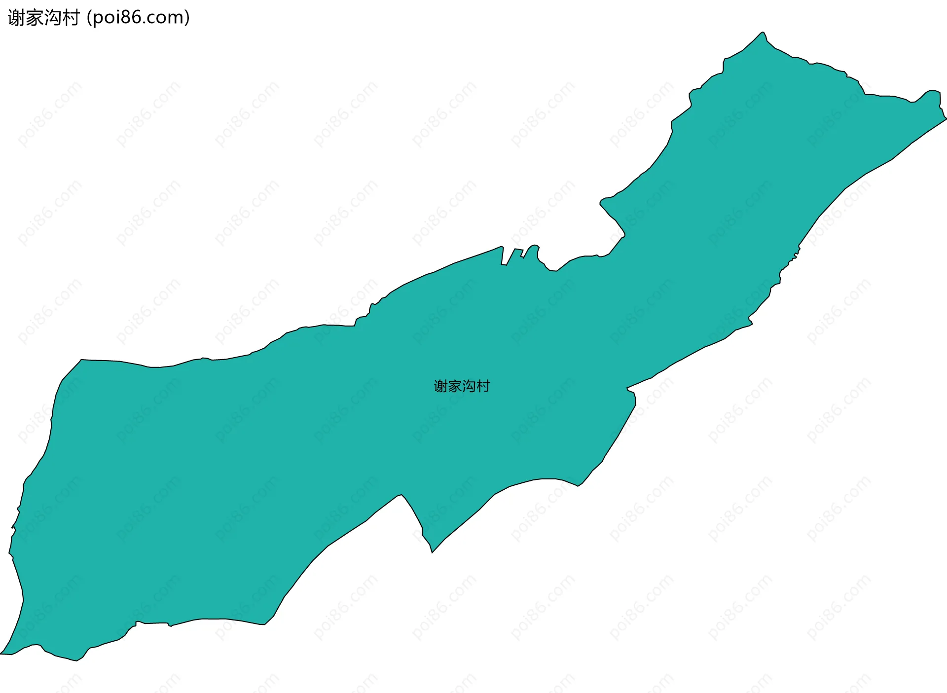 谢家沟村边界地图