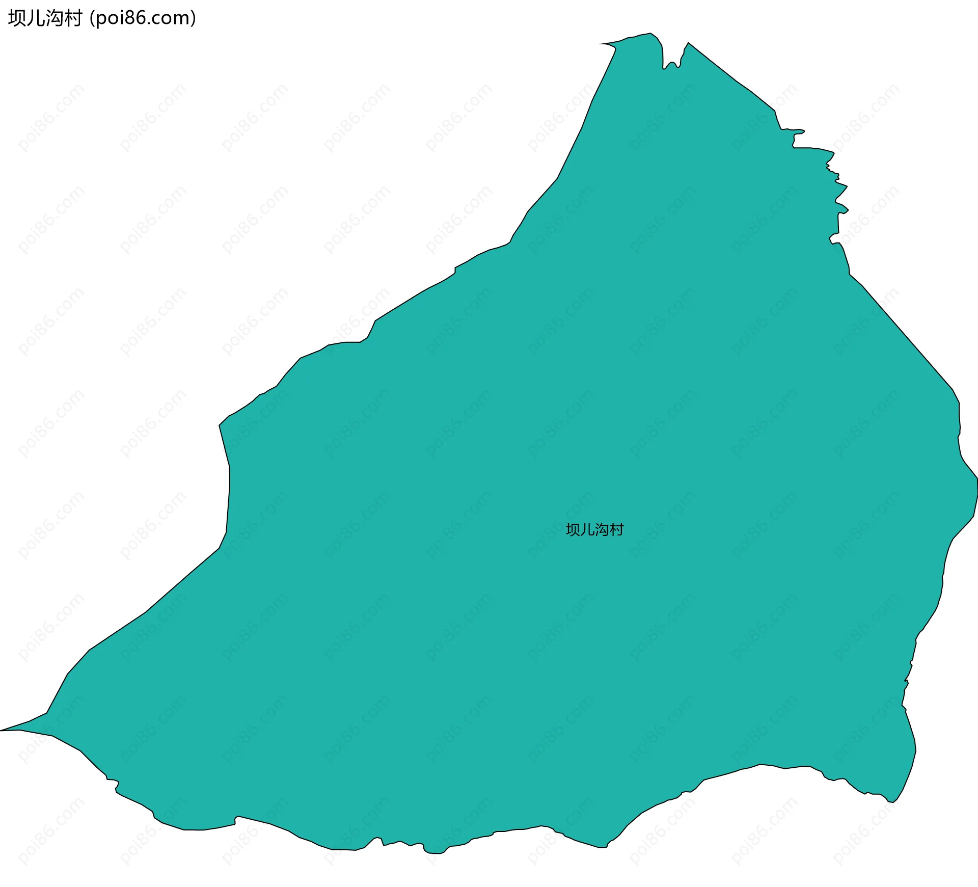 坝儿沟村边界地图