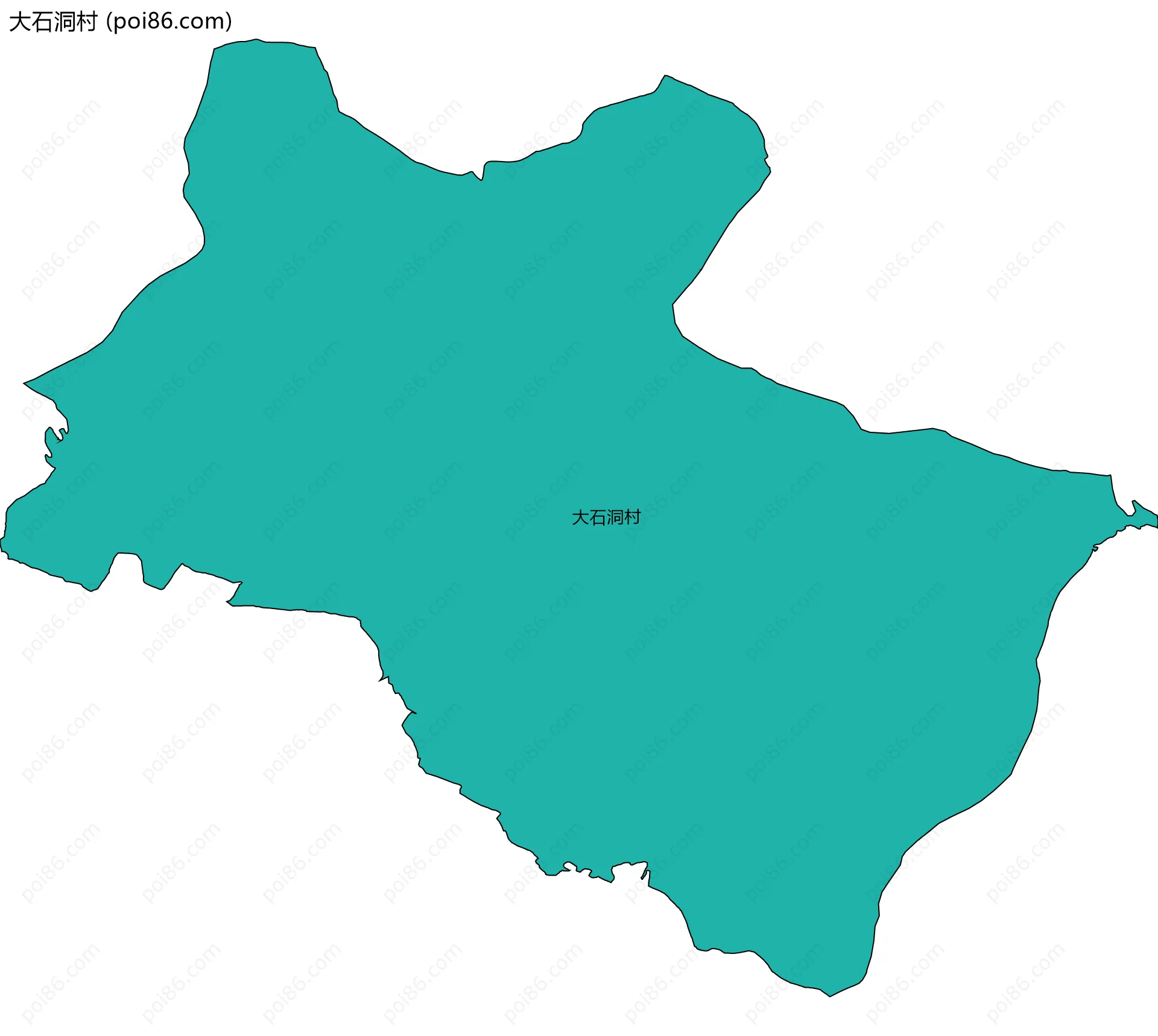 大石洞村边界地图