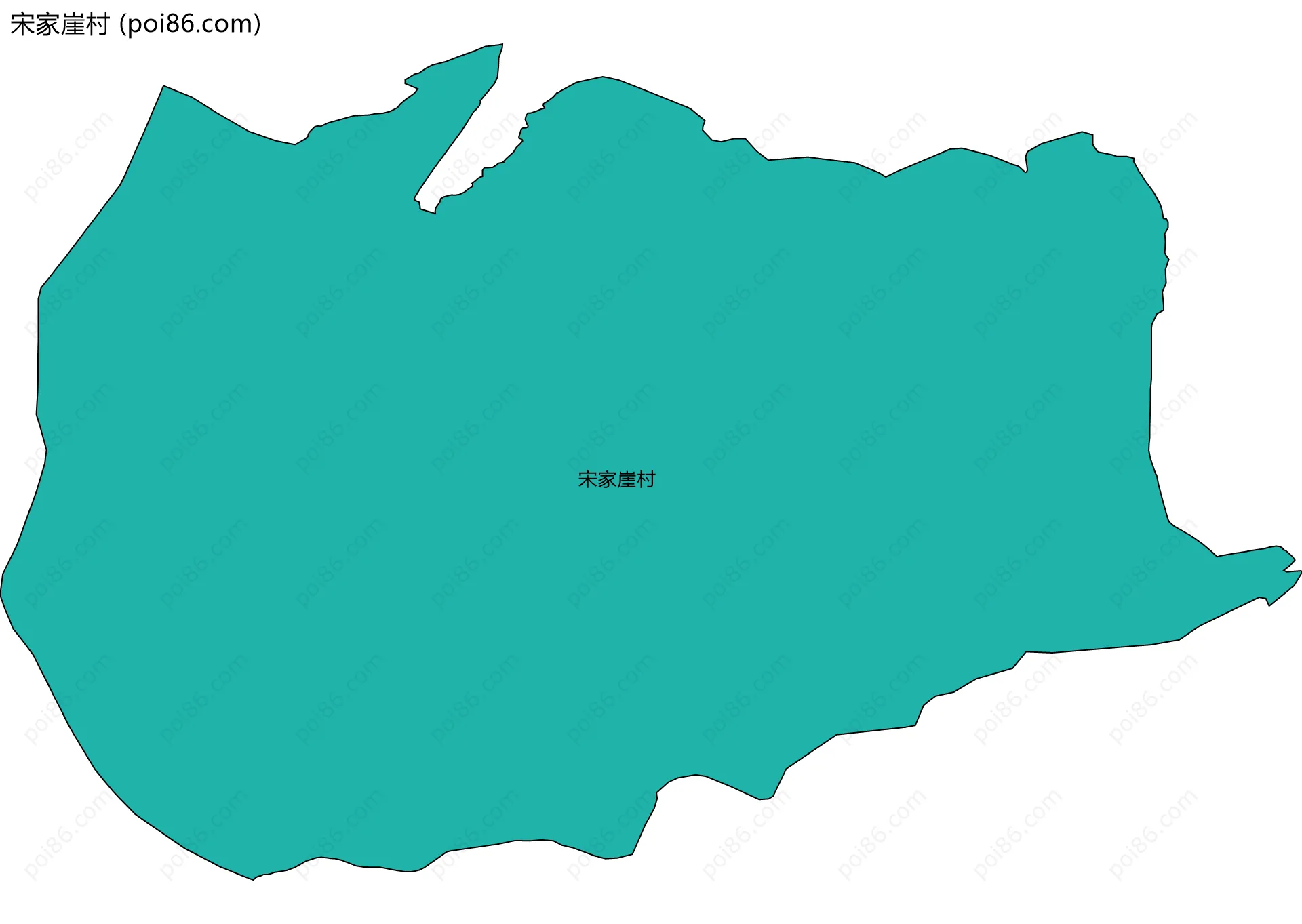 宋家崖村边界地图