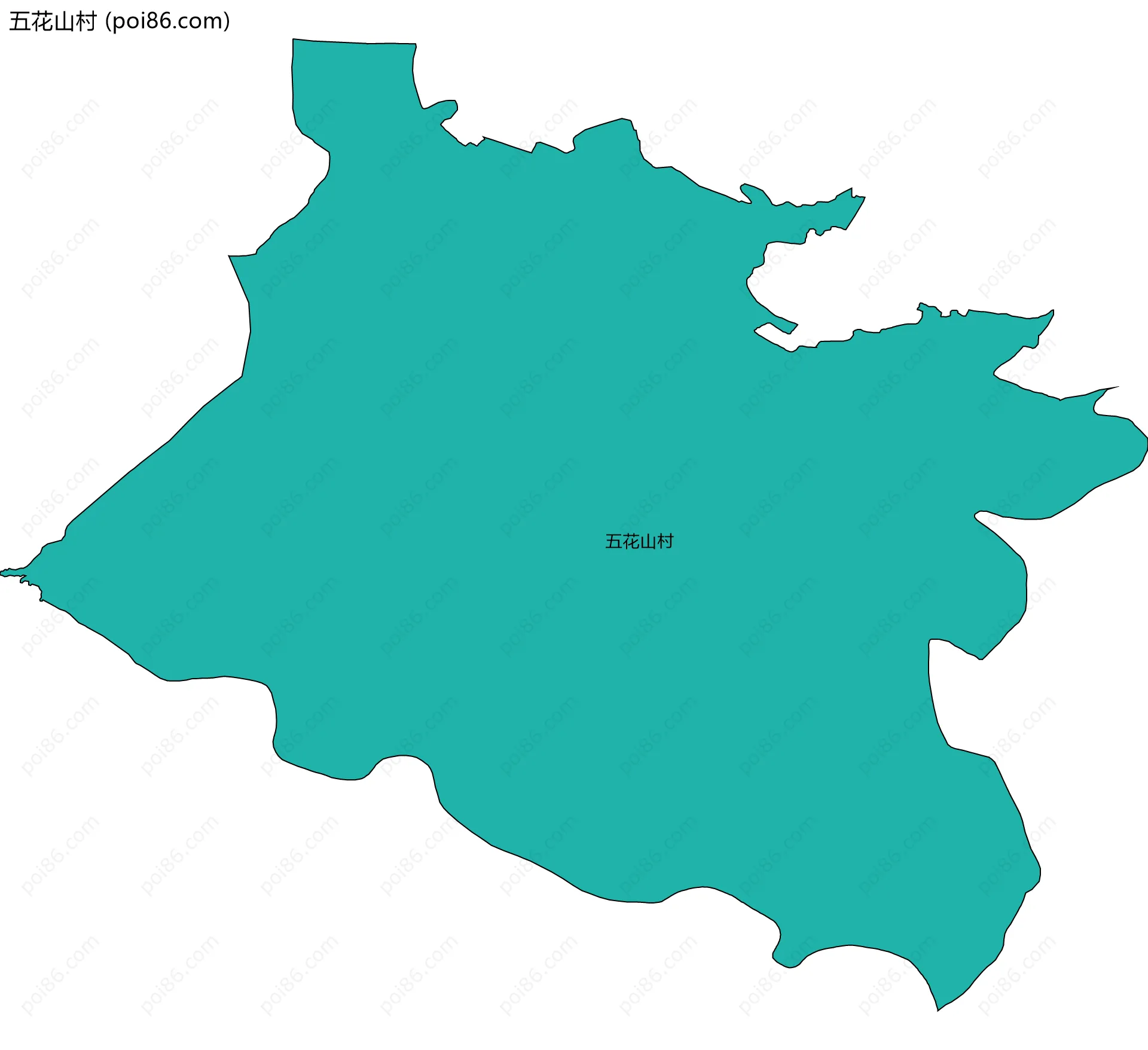 五花山村边界地图