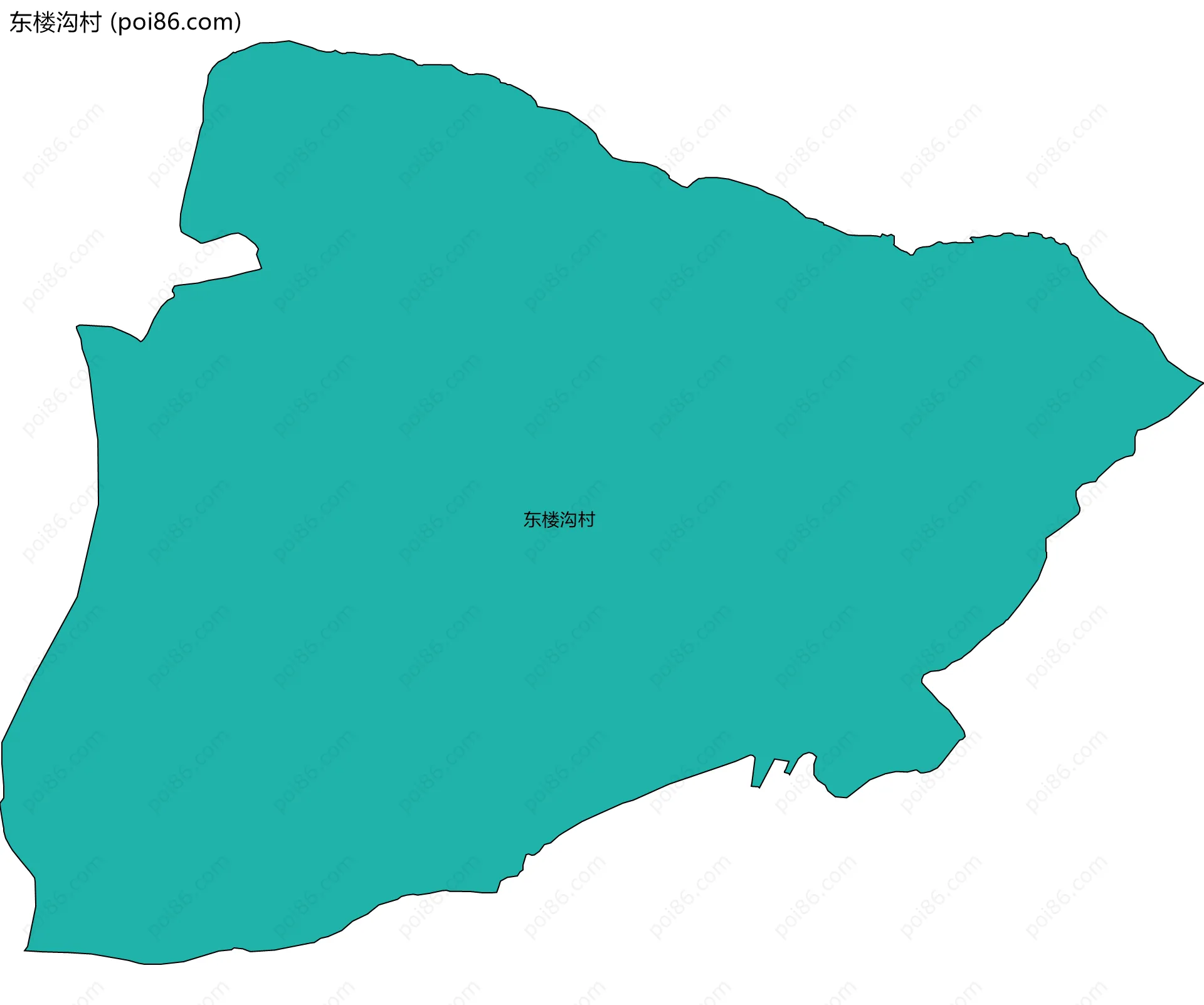 东楼沟村边界地图