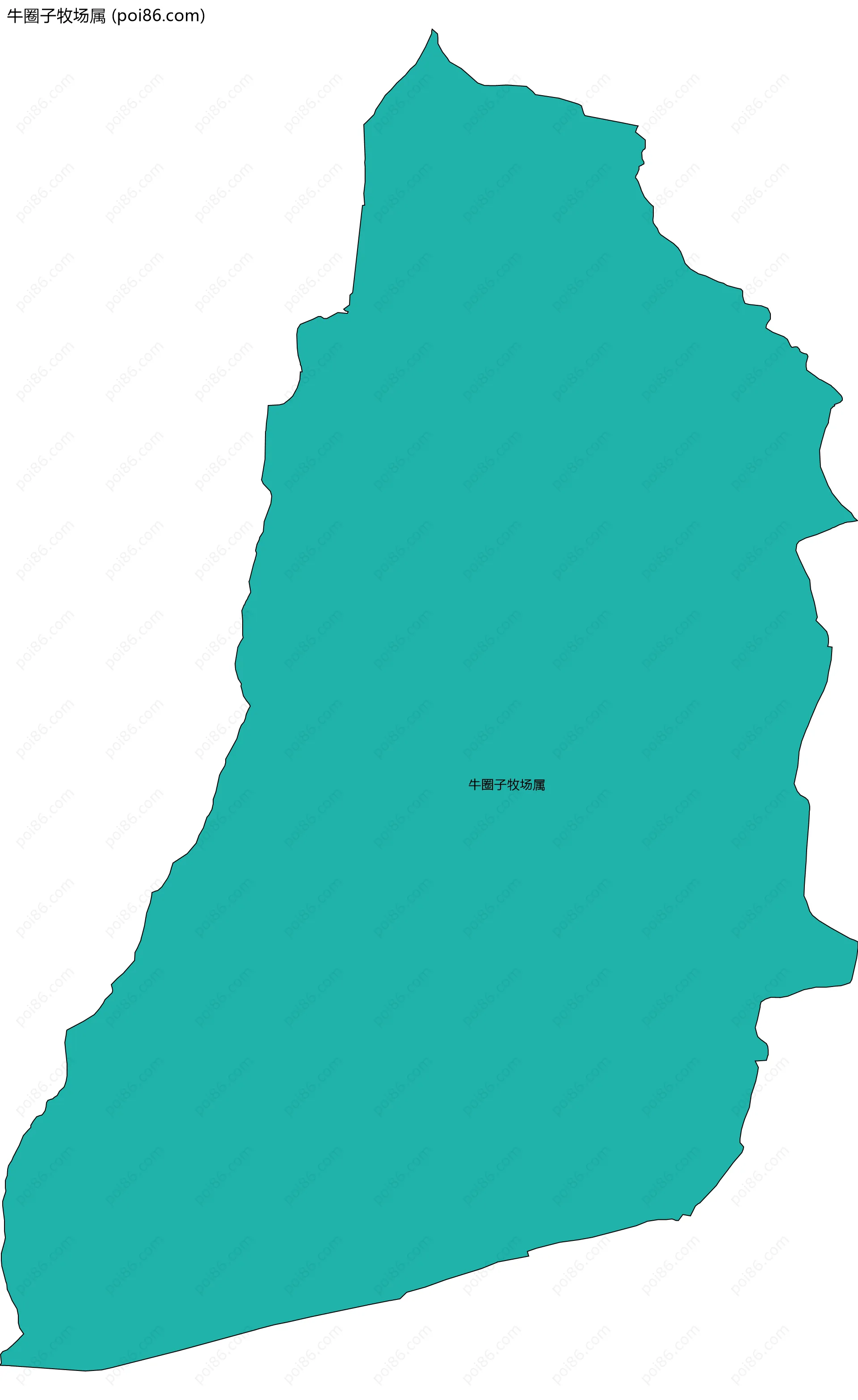 牛圈子牧场属边界地图