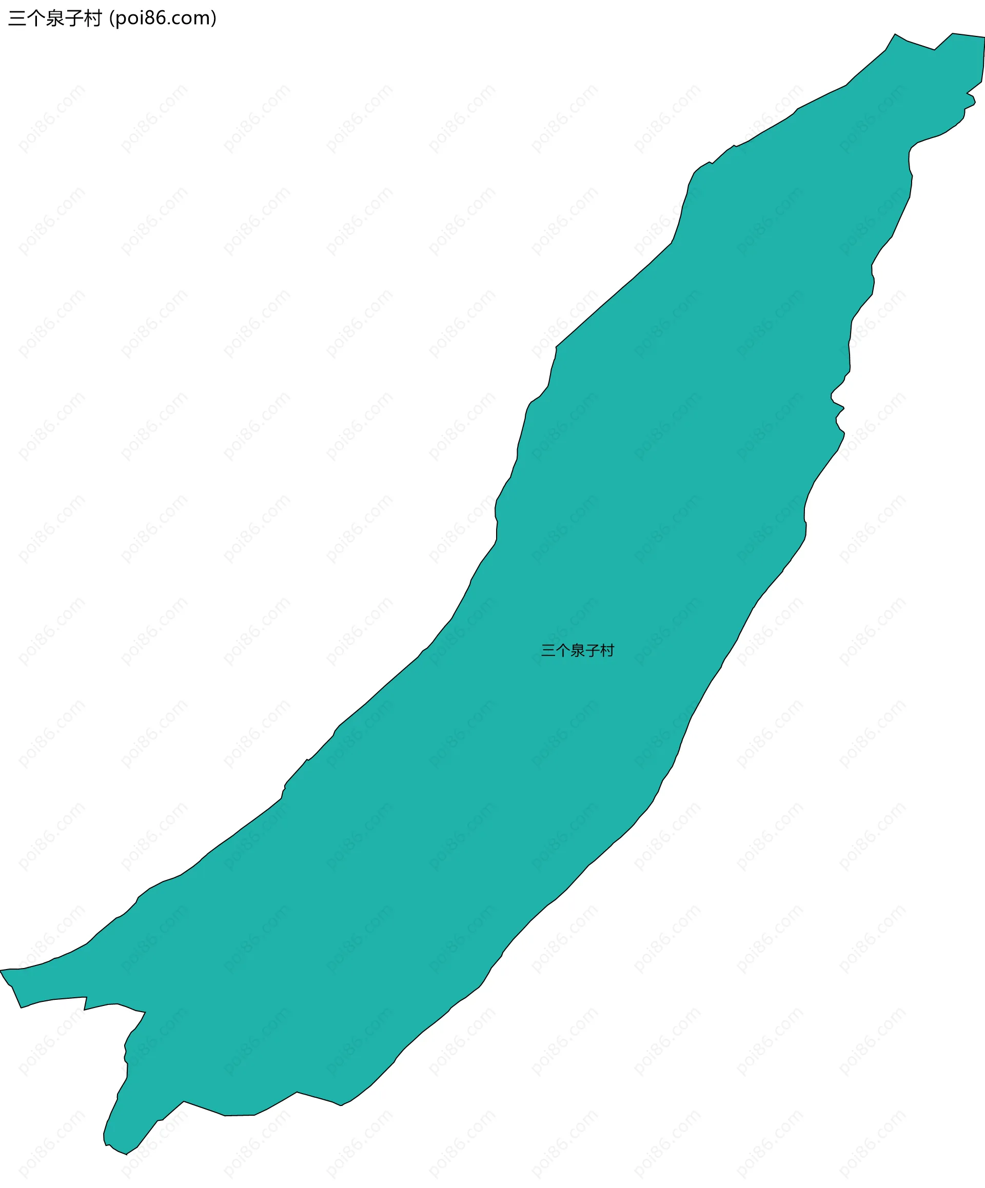 三个泉子村边界地图
