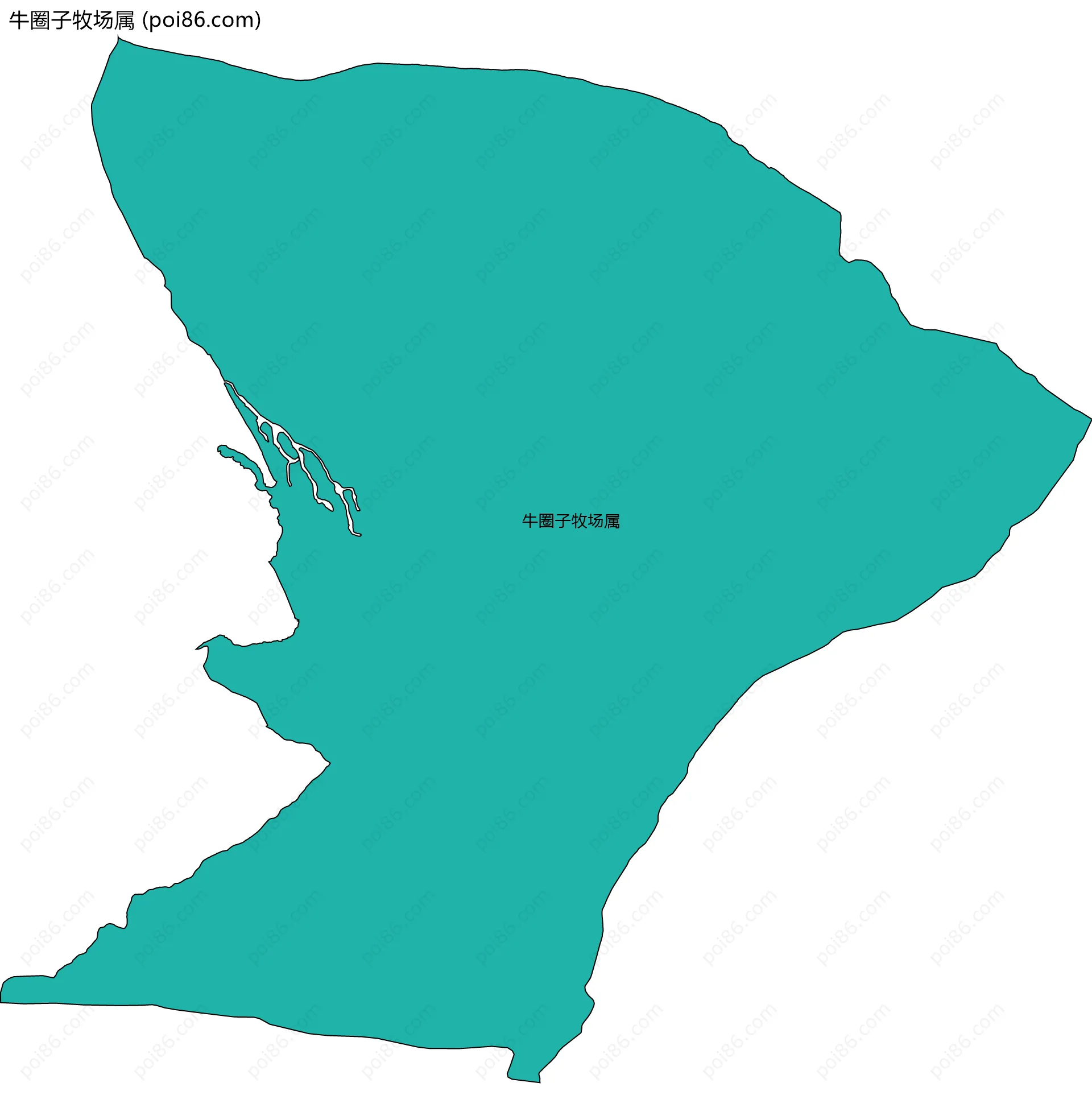 牛圈子牧场属边界地图