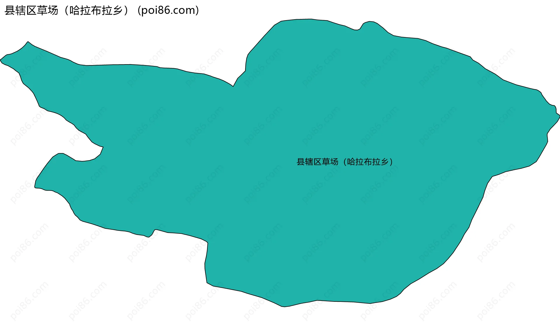 县辖区草场（哈拉布拉乡）边界地图