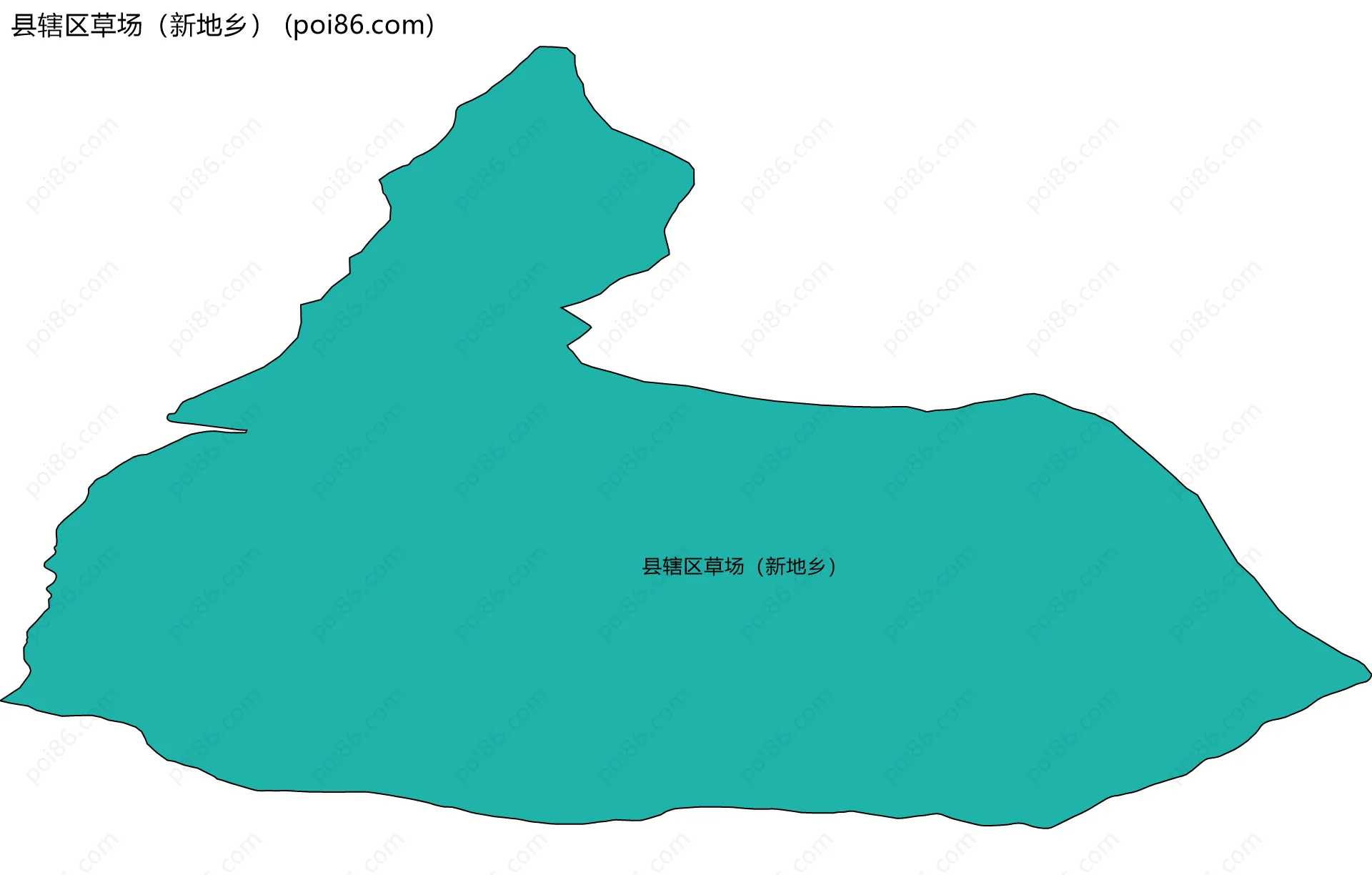县辖区草场（新地乡）边界地图