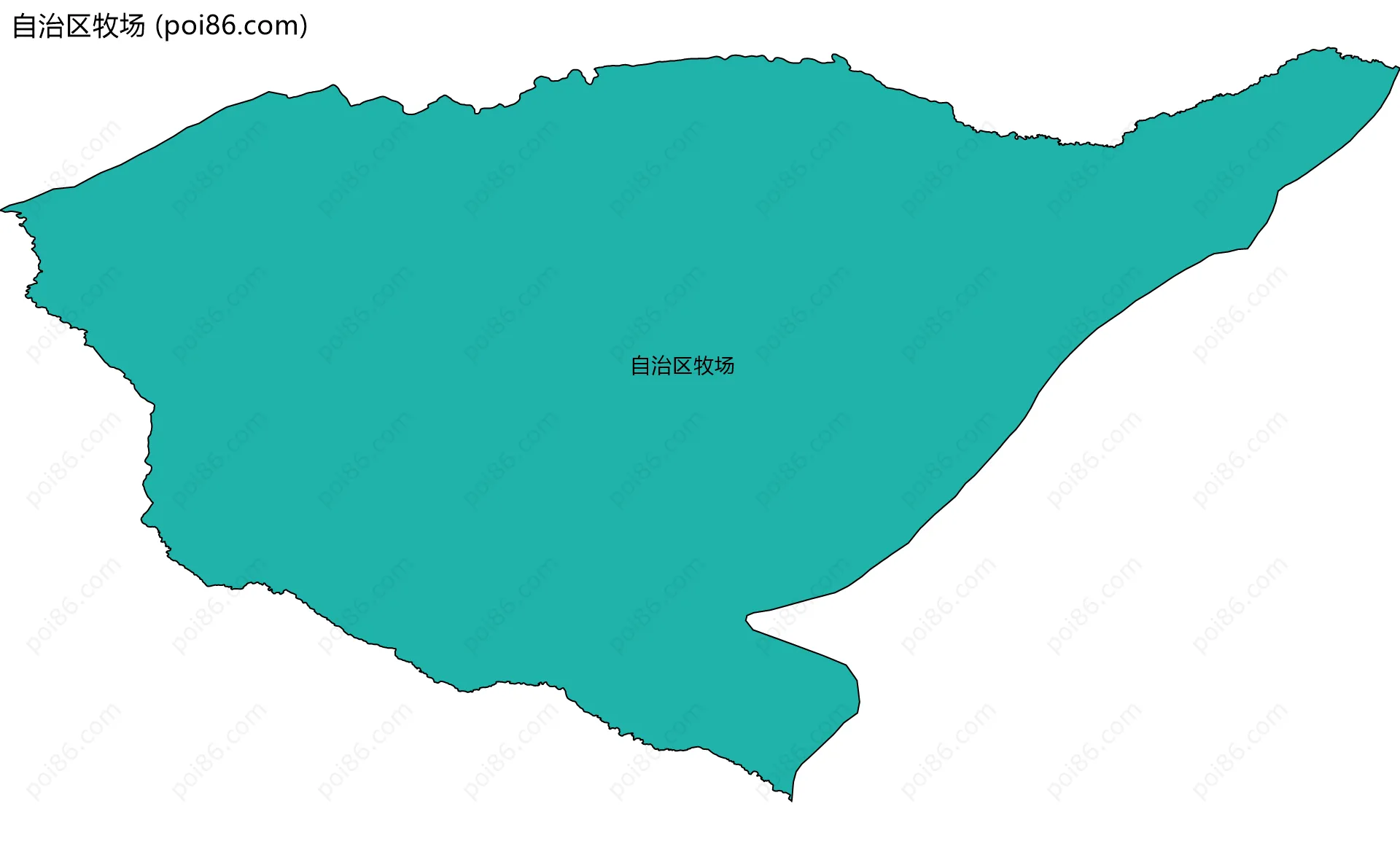 自治区牧场边界地图