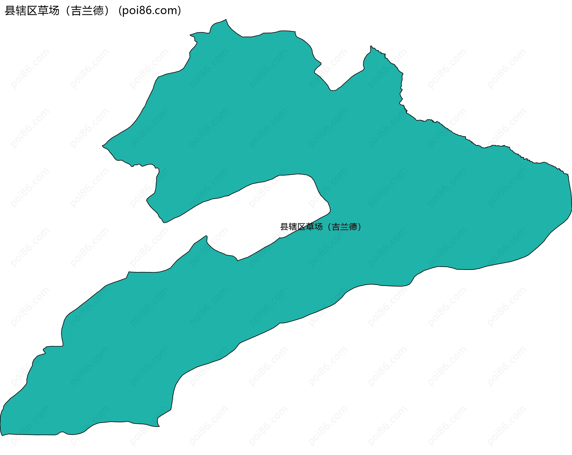 县辖区草场（吉兰德）边界地图