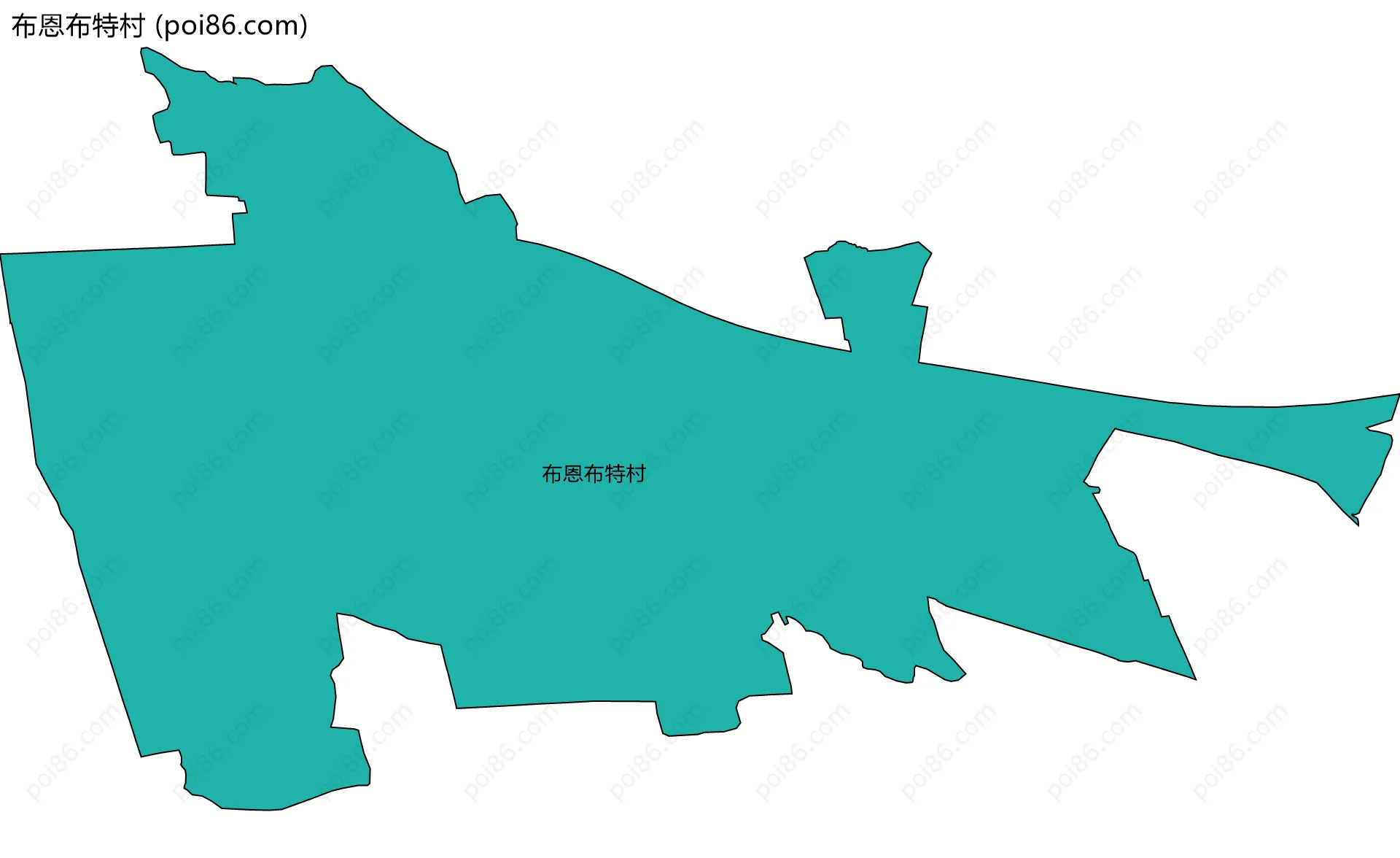布恩布特村边界地图