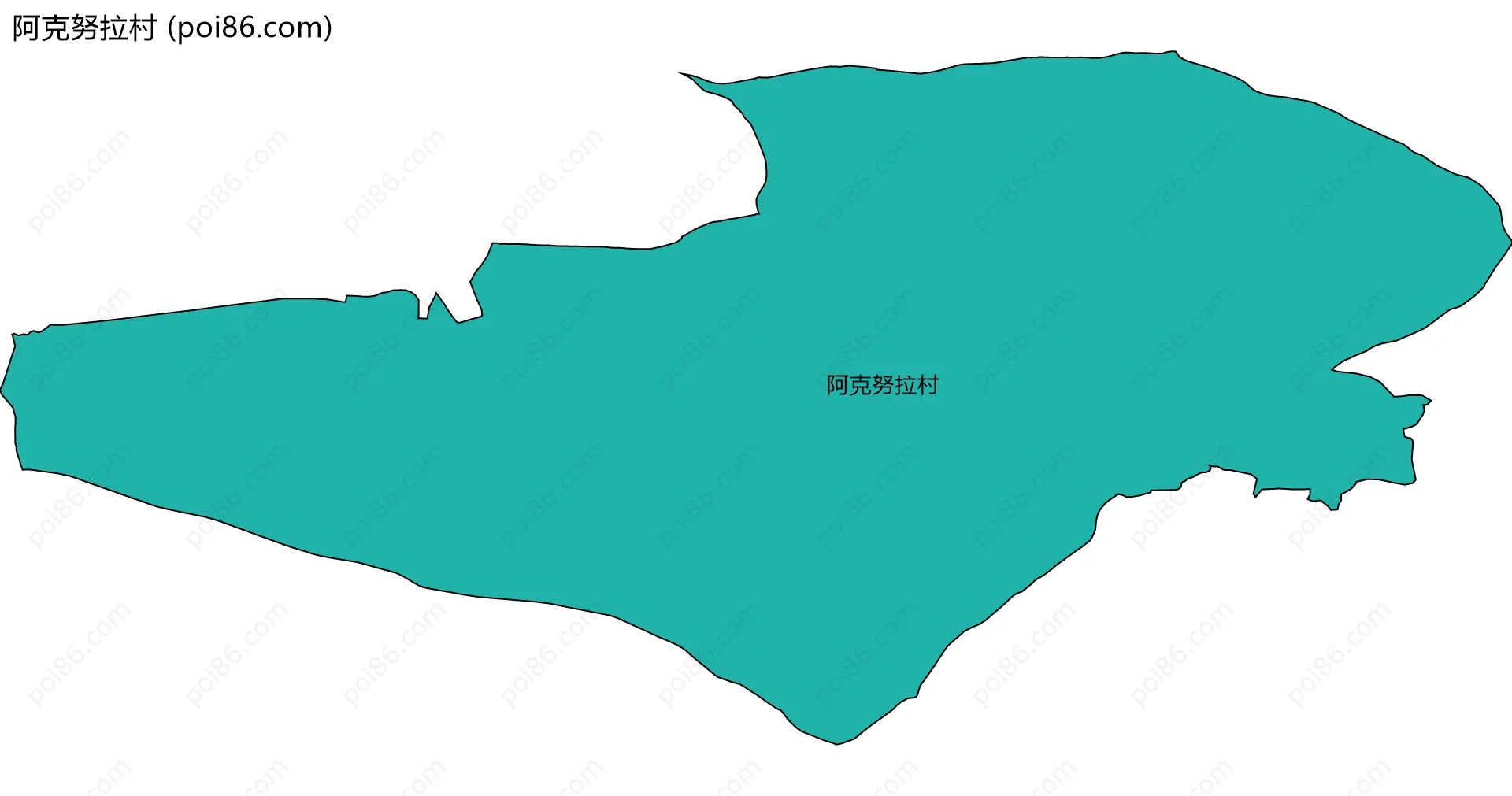 阿克努拉村边界地图