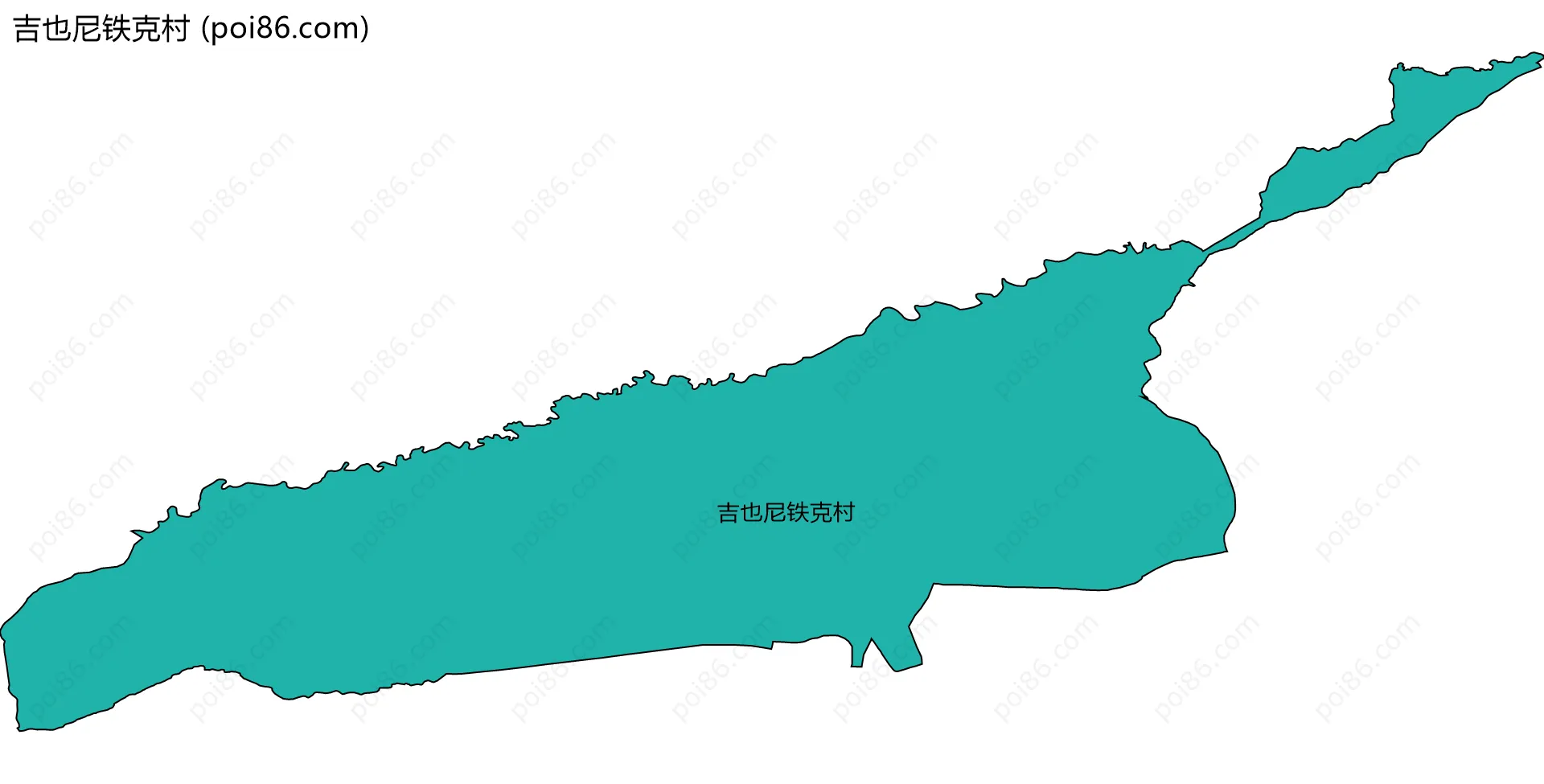 吉也尼铁克村边界地图