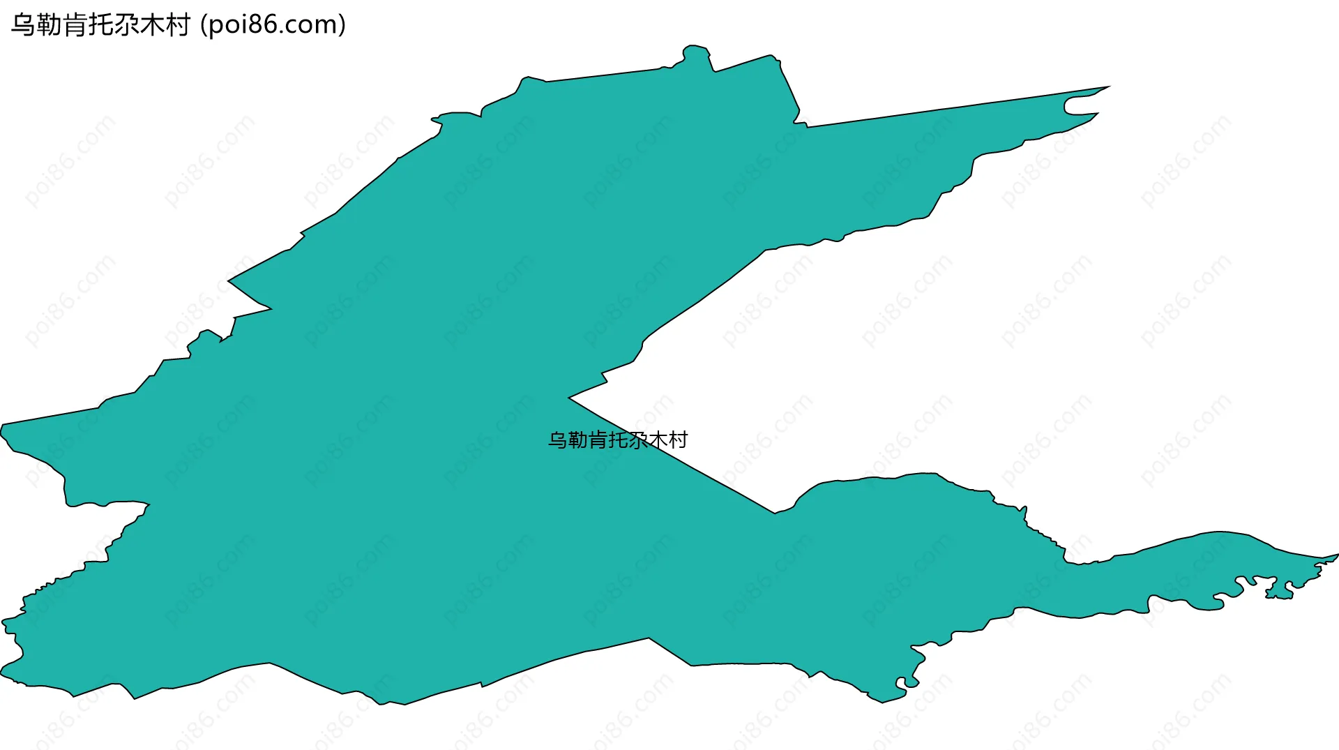乌勒肯托尕木村边界地图