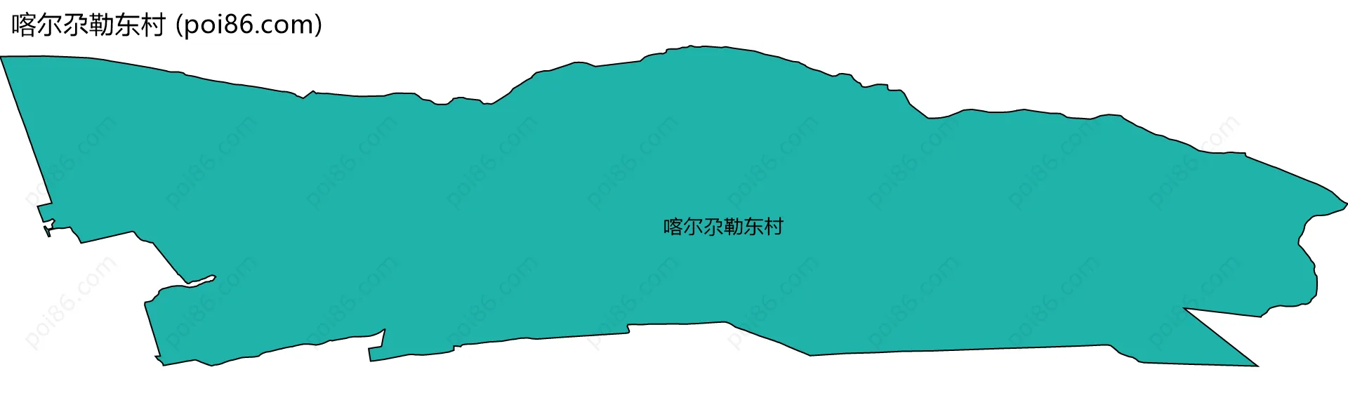 喀尔尕勒东村边界地图
