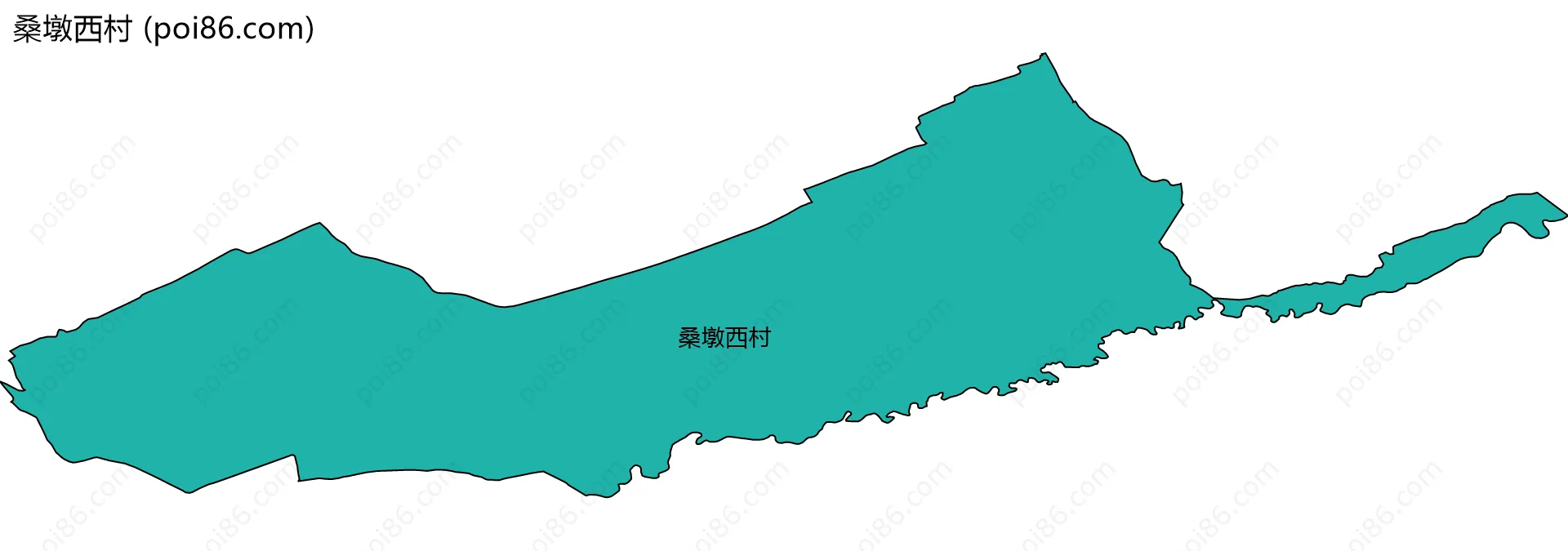 桑墩西村边界地图