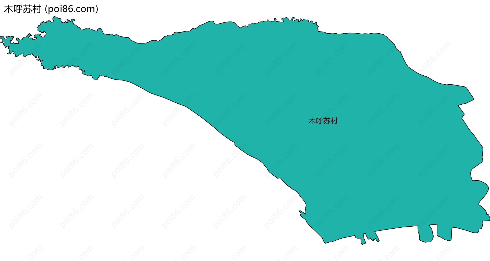 木呼苏村边界地图