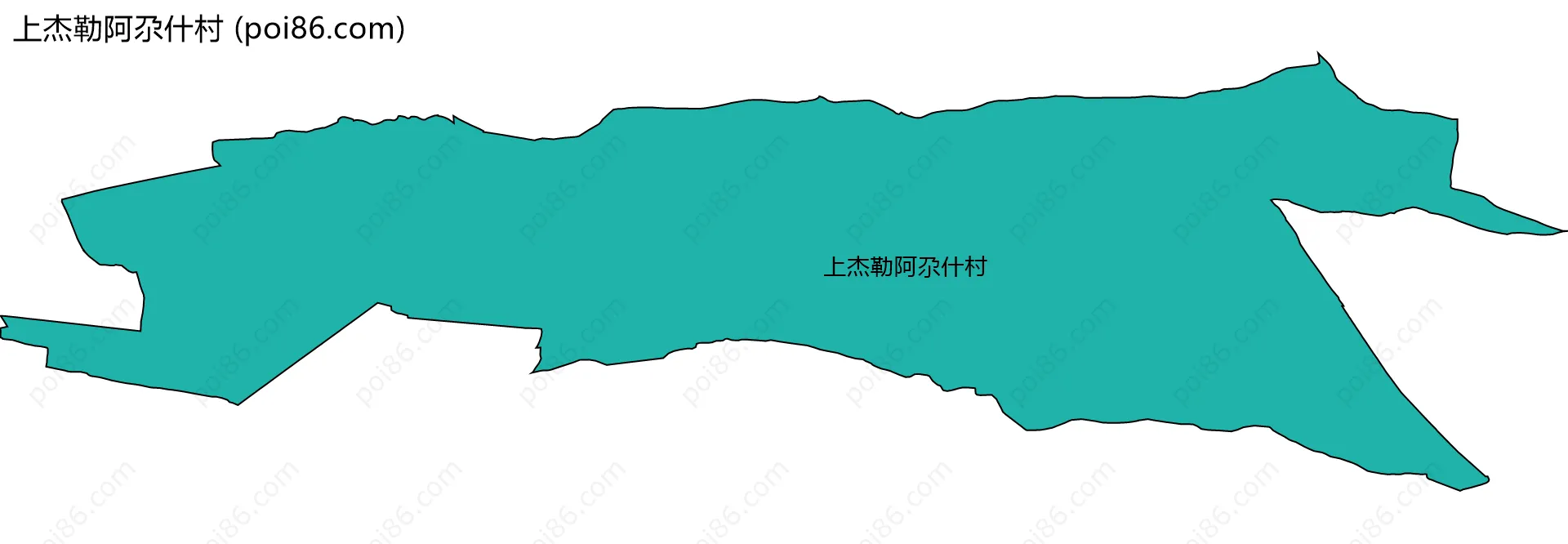 上杰勒阿尕什村边界地图