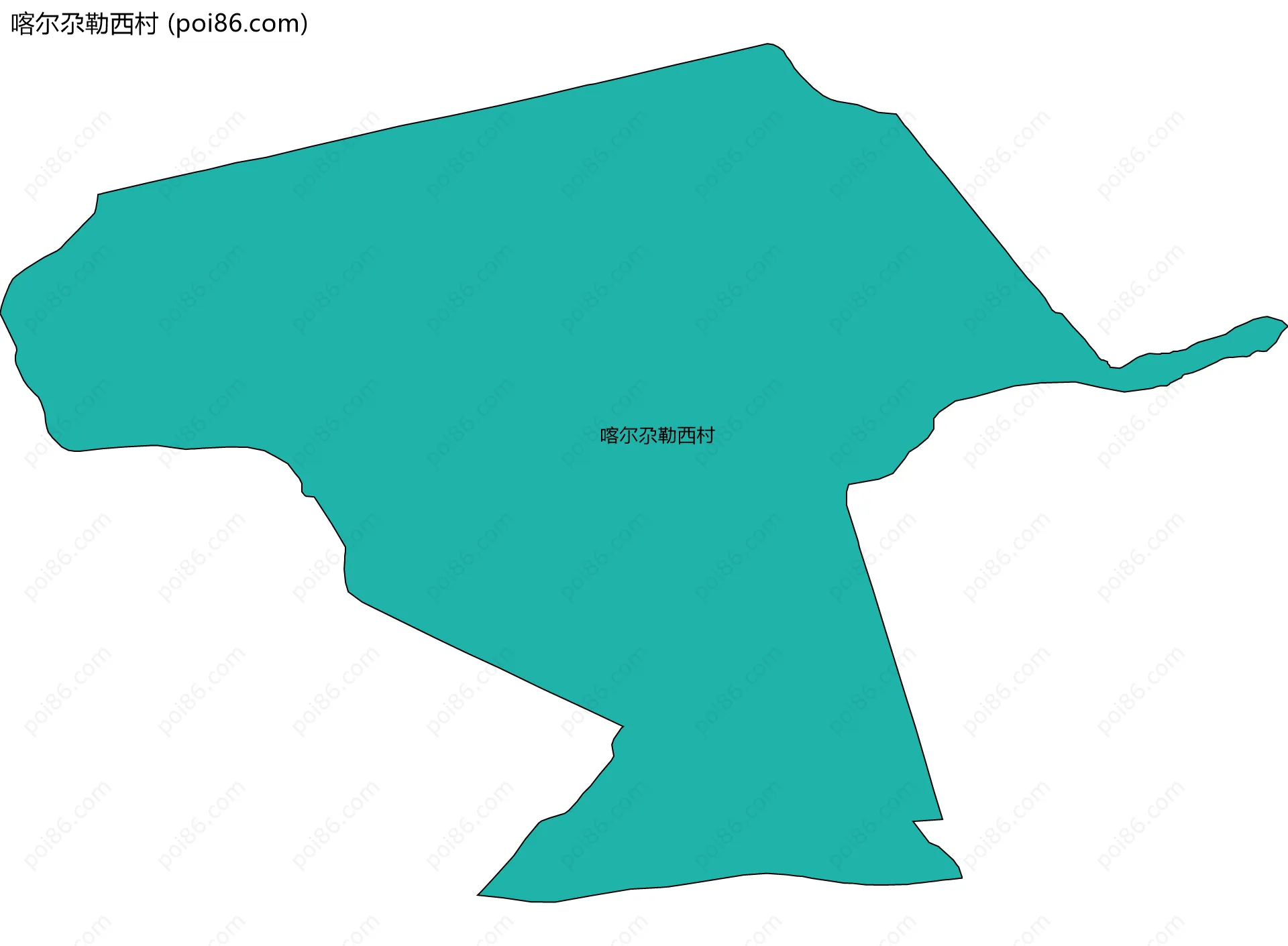 喀尔尕勒西村边界地图