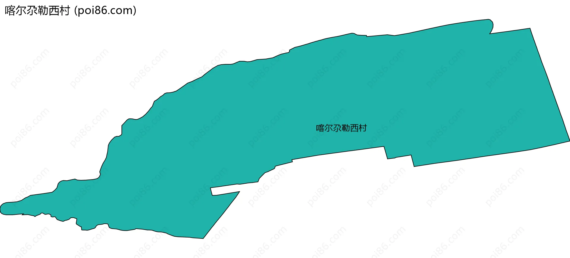 喀尔尕勒西村边界地图