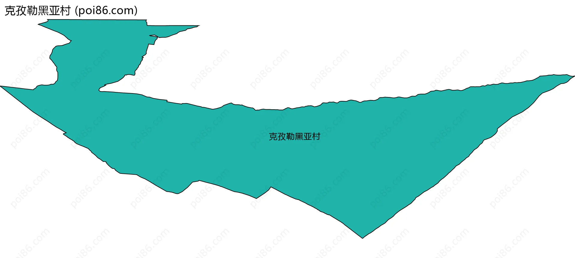 克孜勒黑亚村边界地图