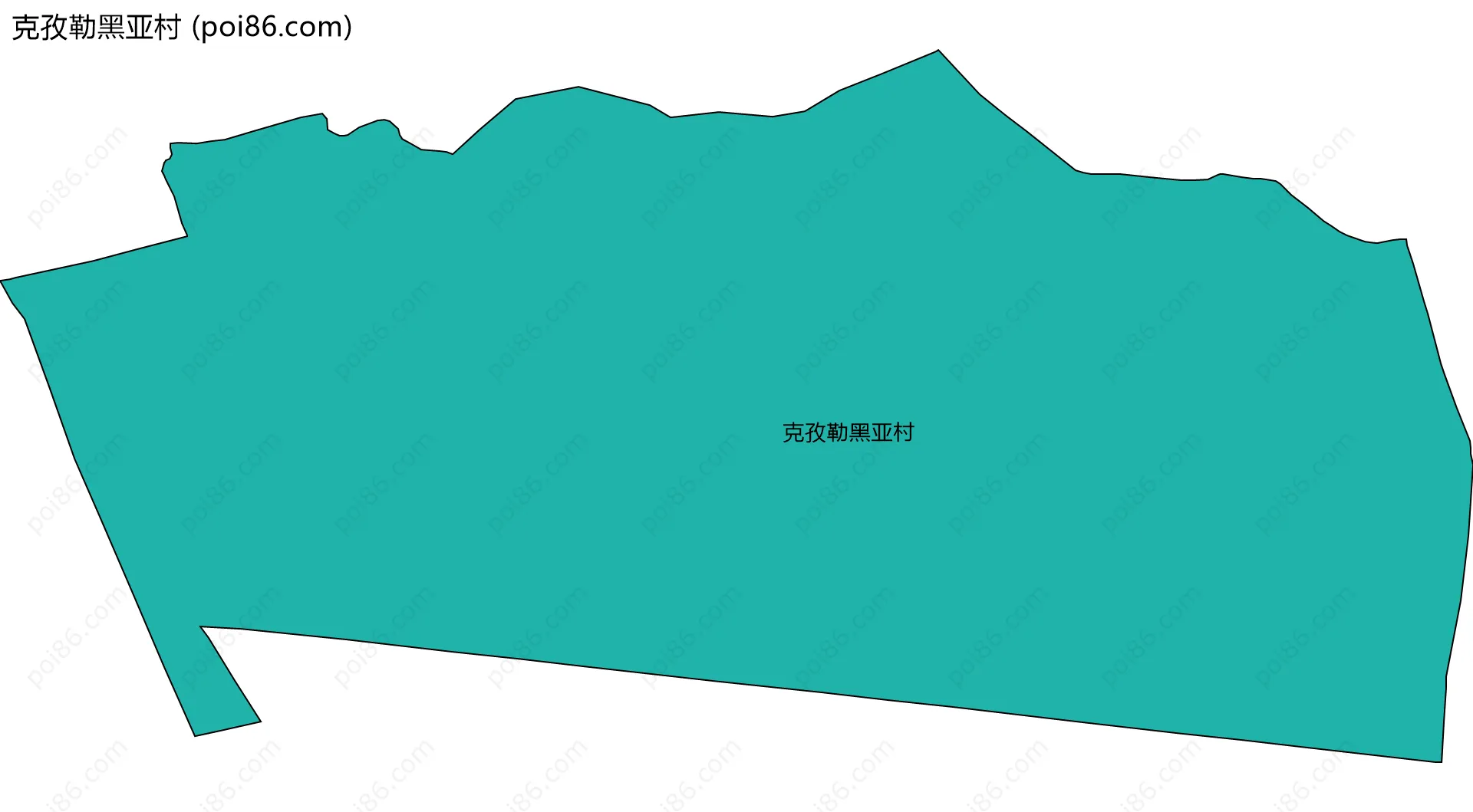 克孜勒黑亚村边界地图