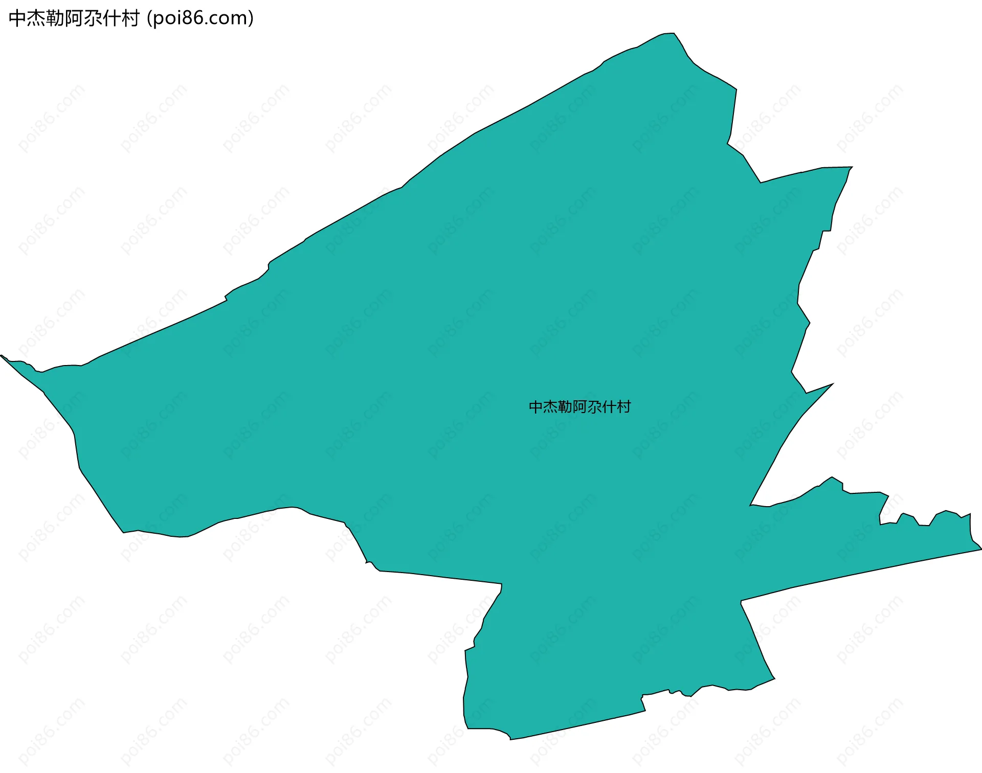 中杰勒阿尕什村边界地图