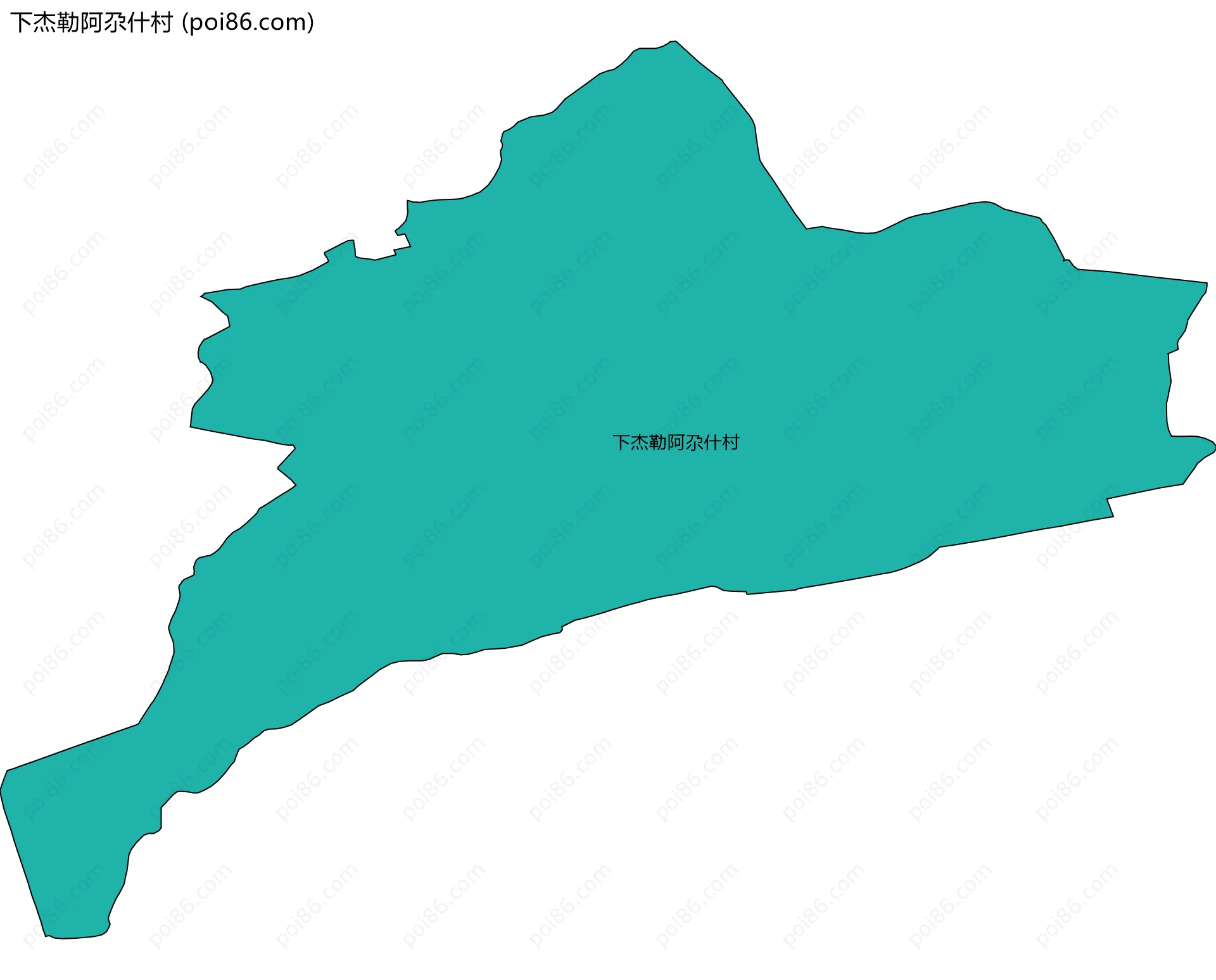 下杰勒阿尕什村边界地图