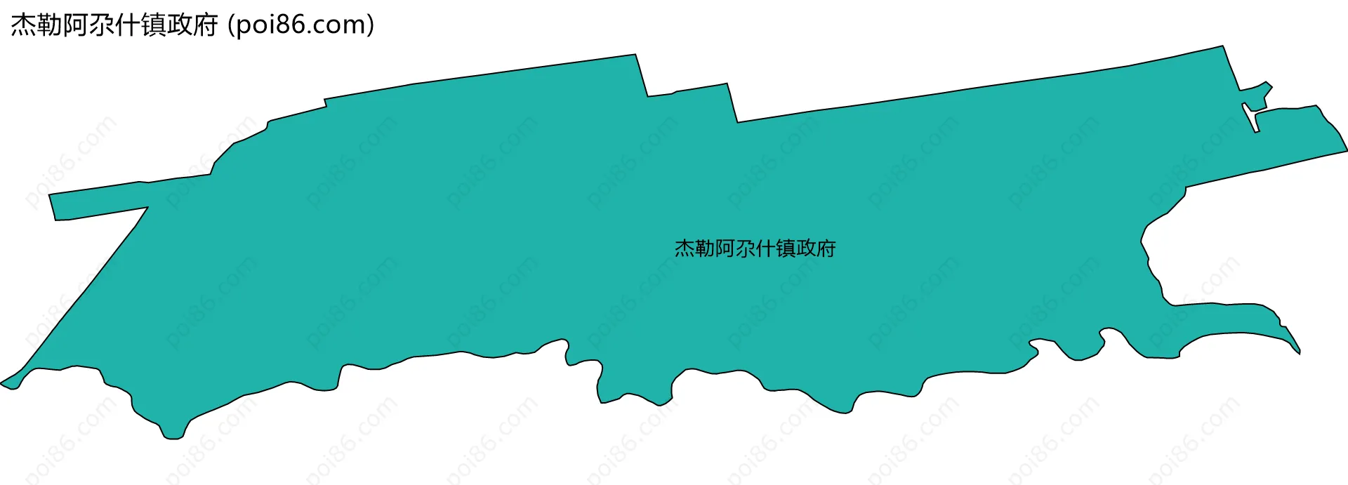 杰勒阿尕什镇政府边界地图